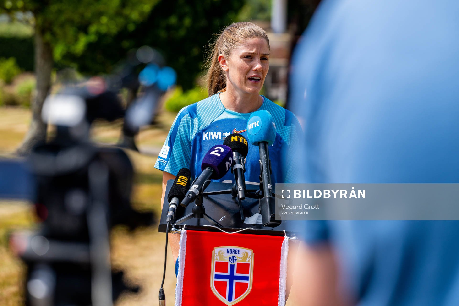 Maren Mjelde of the Norwegian national football team at a