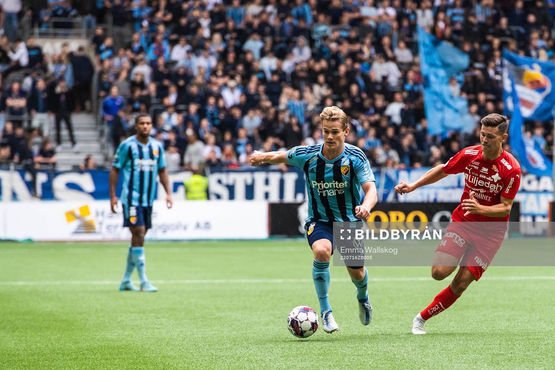 Djurgårdens Hampus Finndell och Värnamos Marcus Antonsson