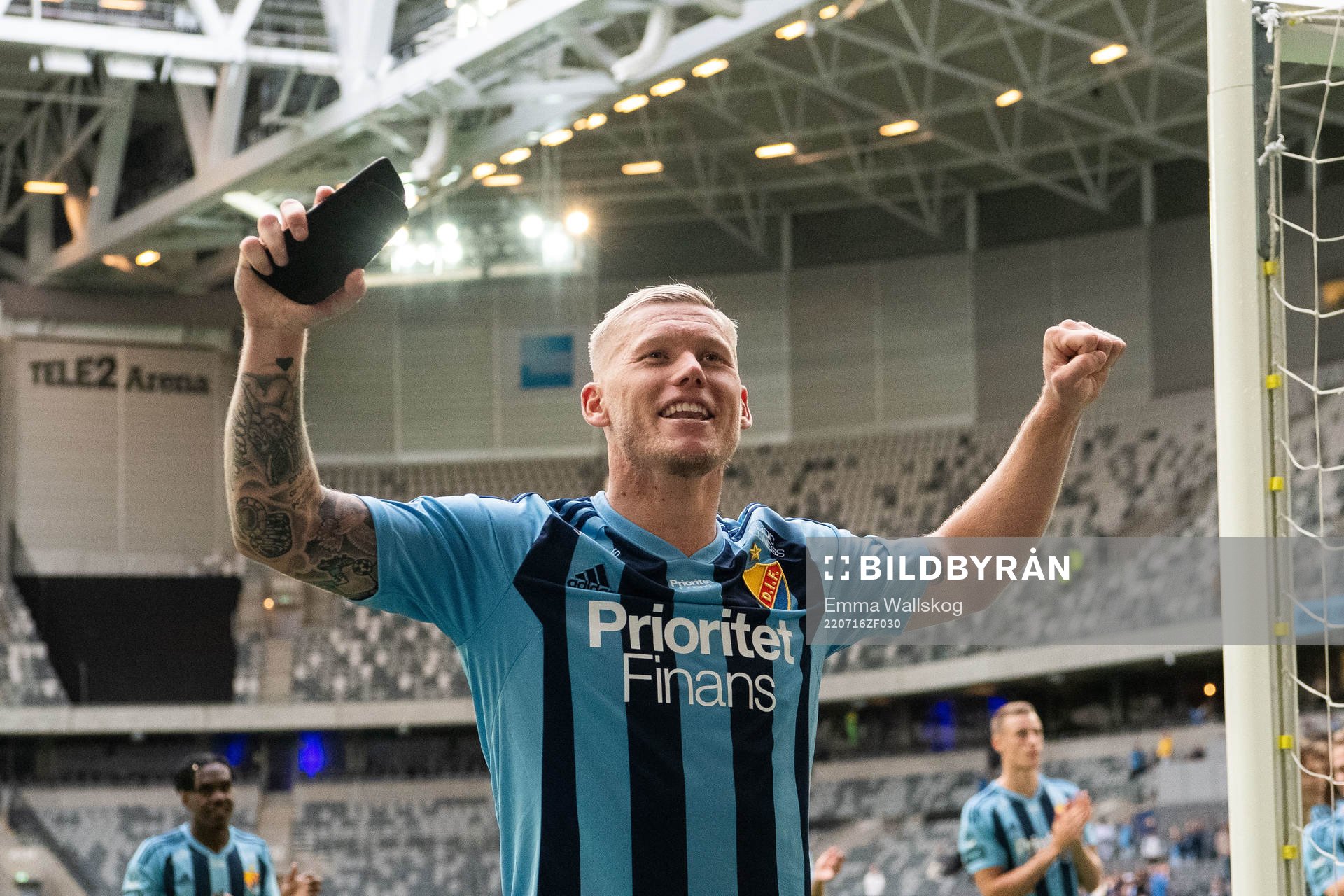 Djurgårdens Victor Edvardsen jublar