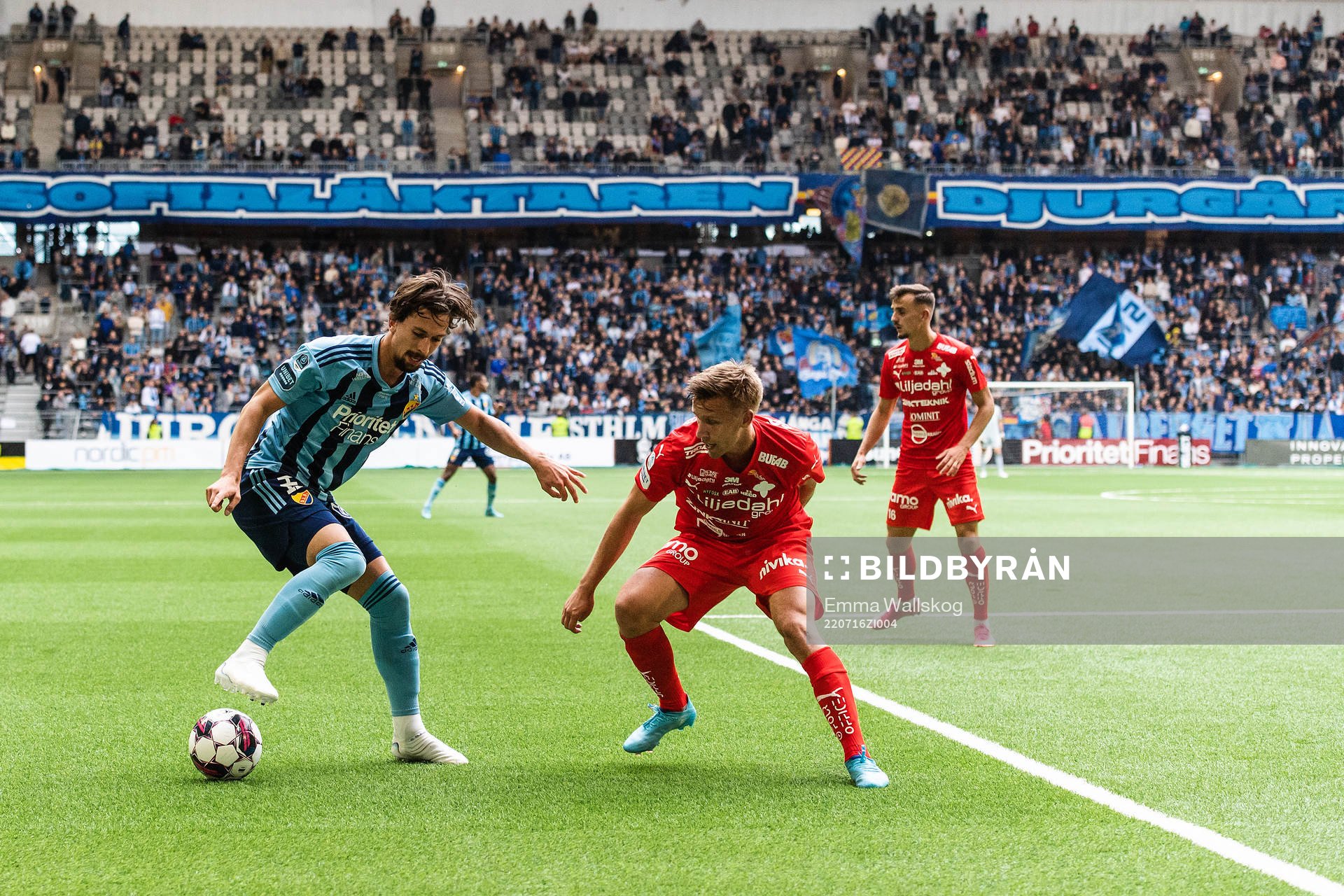 Djurgårdens Gustav Wikheim och Värnamos Albin Lohikangas