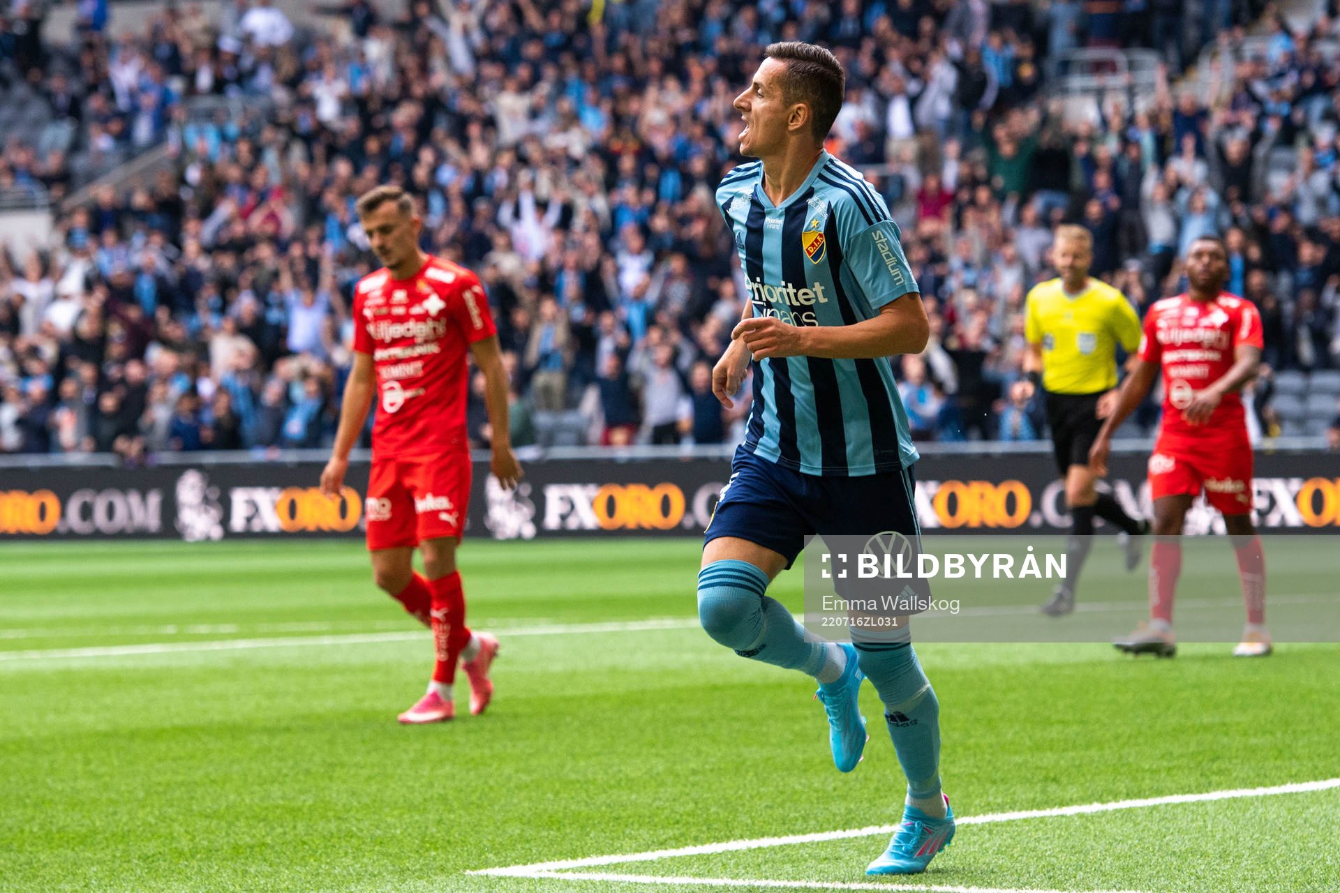 Djurgårdens Haris Radetinac jublar