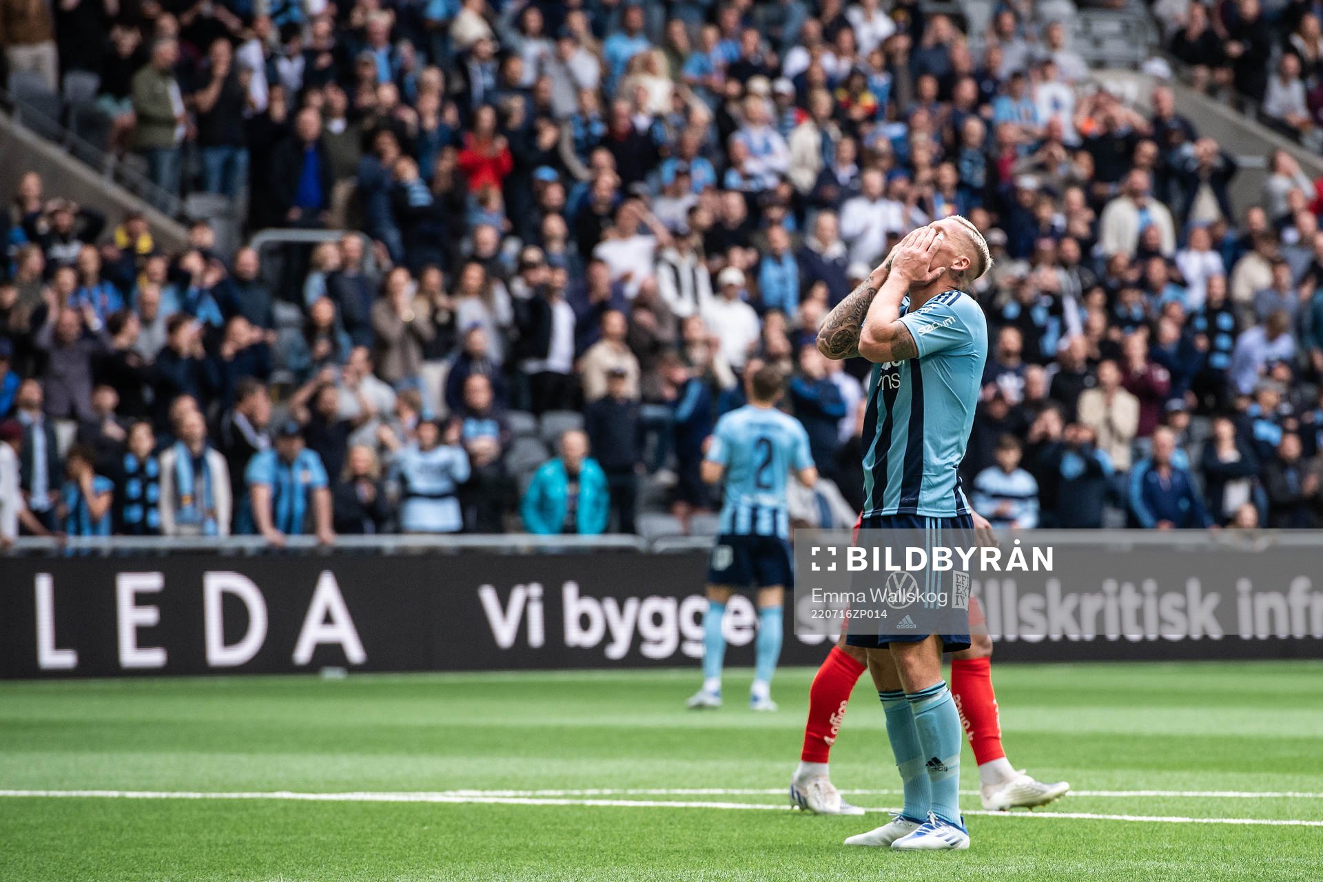 Djurgårdens Victor Edvardsen deppar