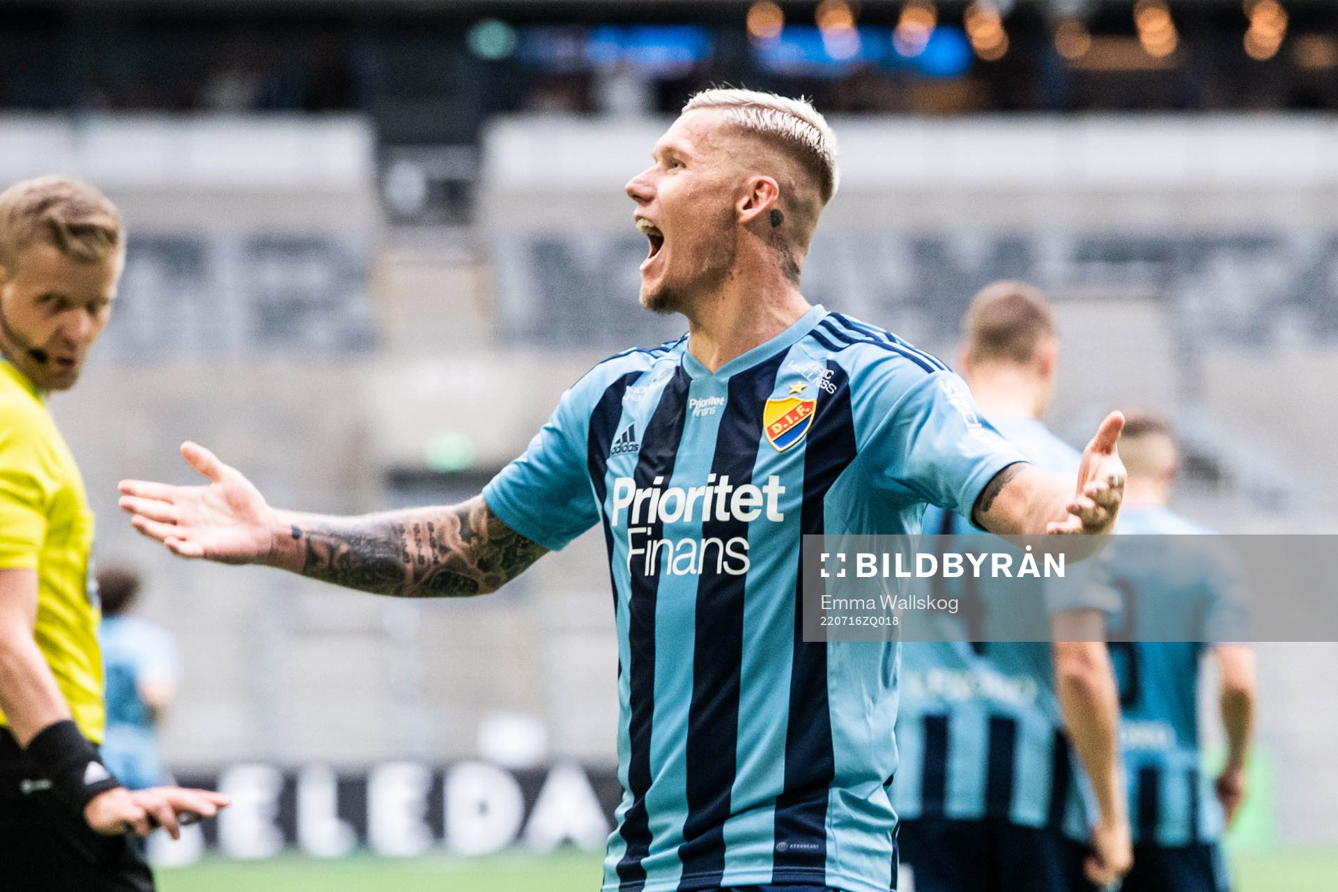 Djurgårdens Victor Edvardsen jublar