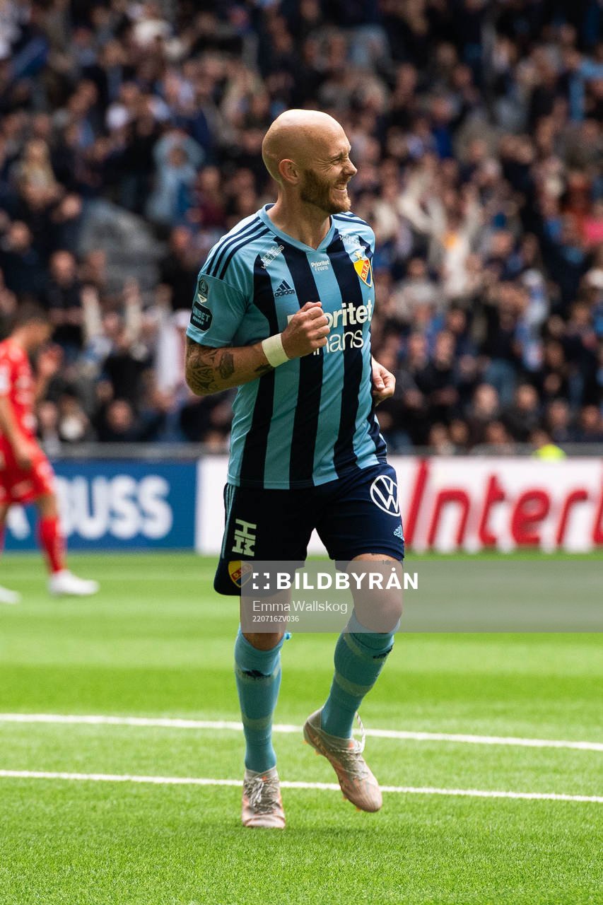 Djurgårdens Magnus Eriksson jublar
