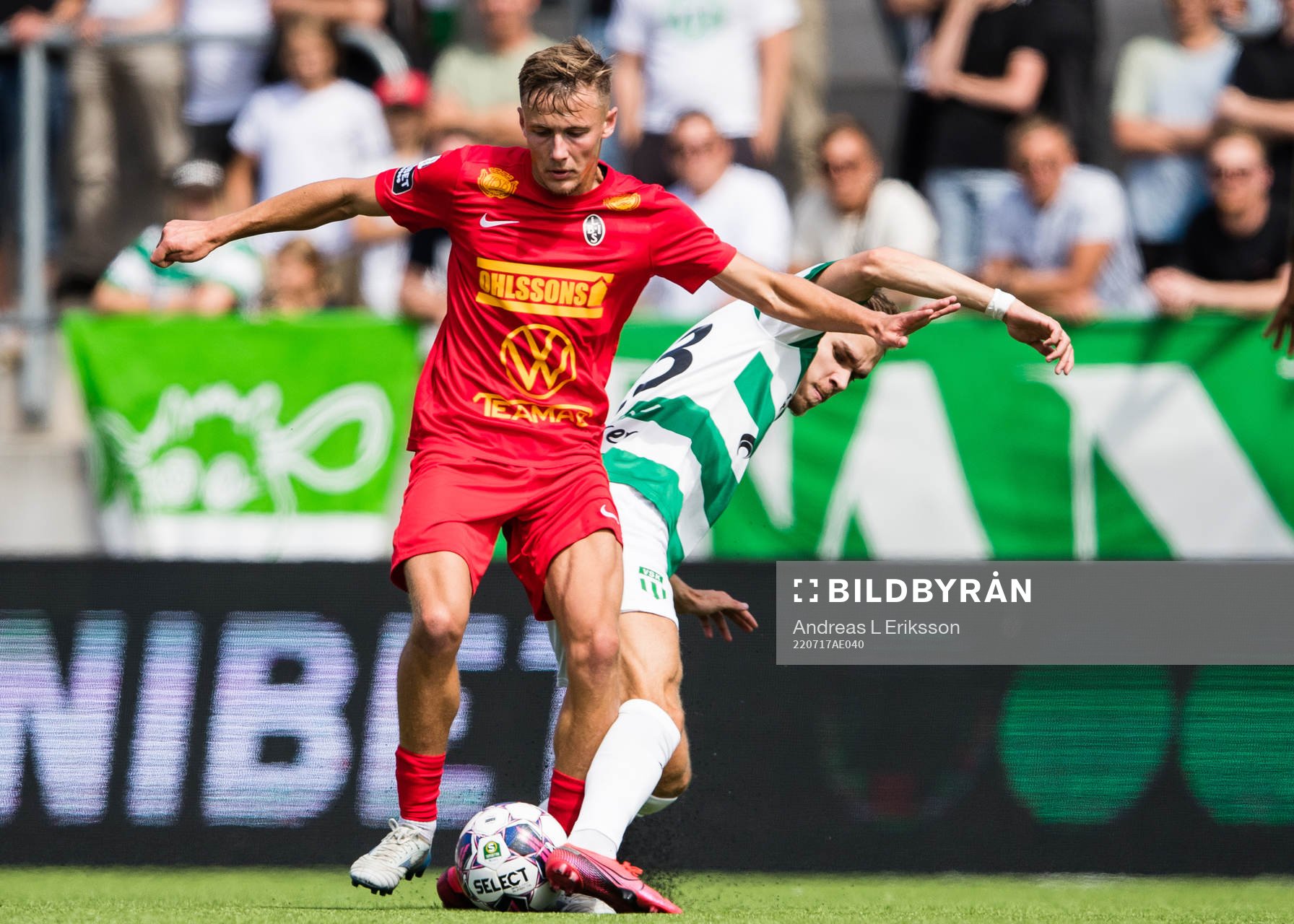 Landskronas Melker Heier och Västerås Dusan Jajic