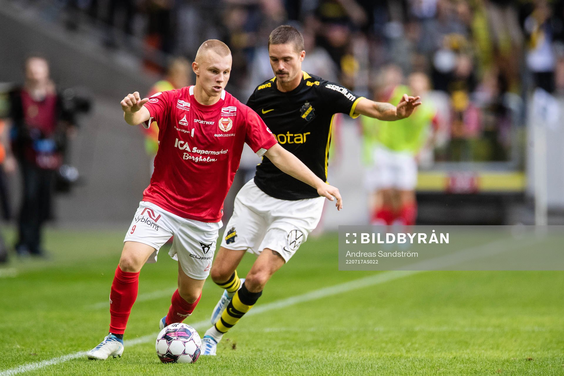 Kalmars Isak Jansson och AIKs Mikael Lustig