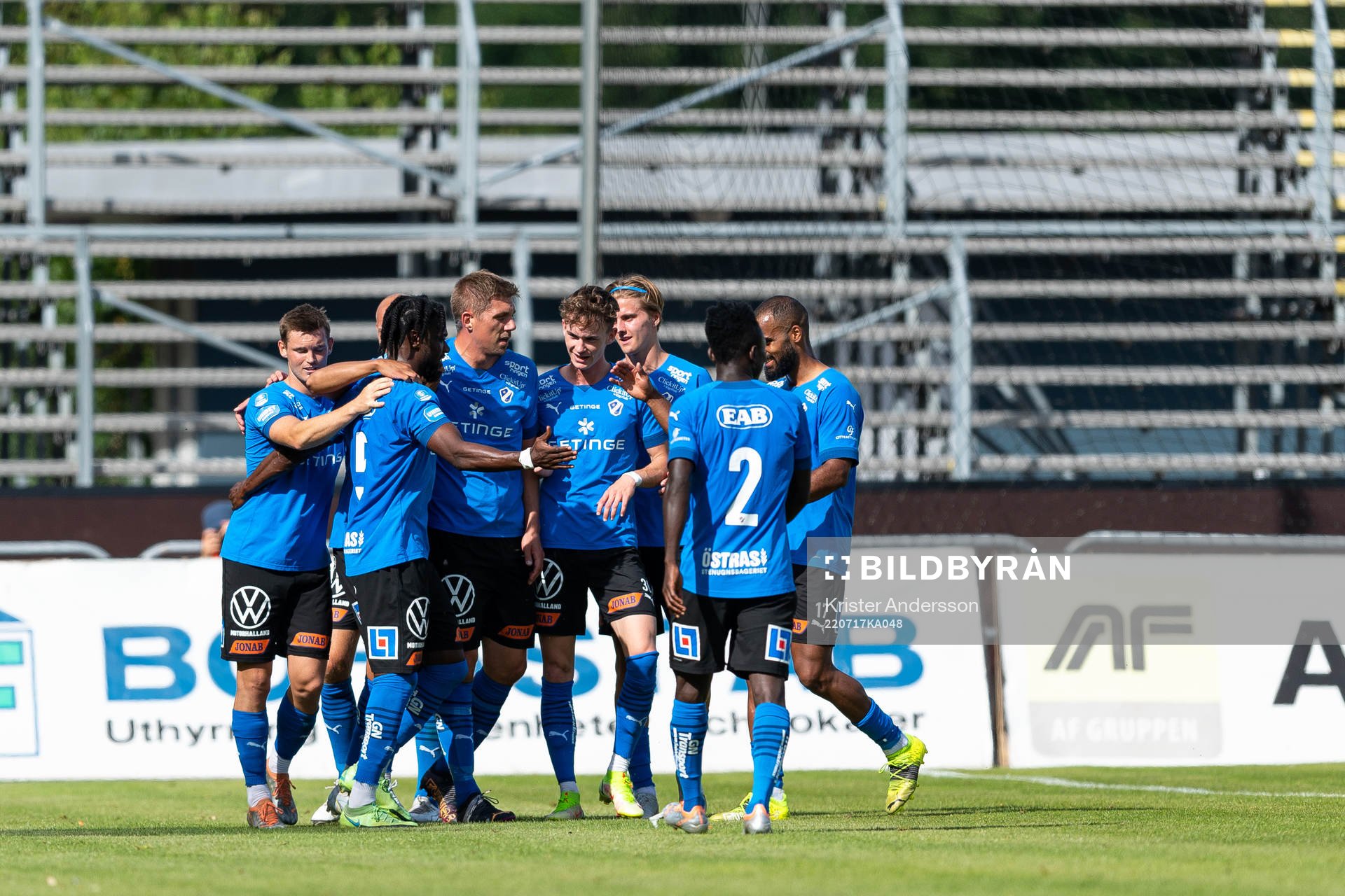Halmstads spelare jublar