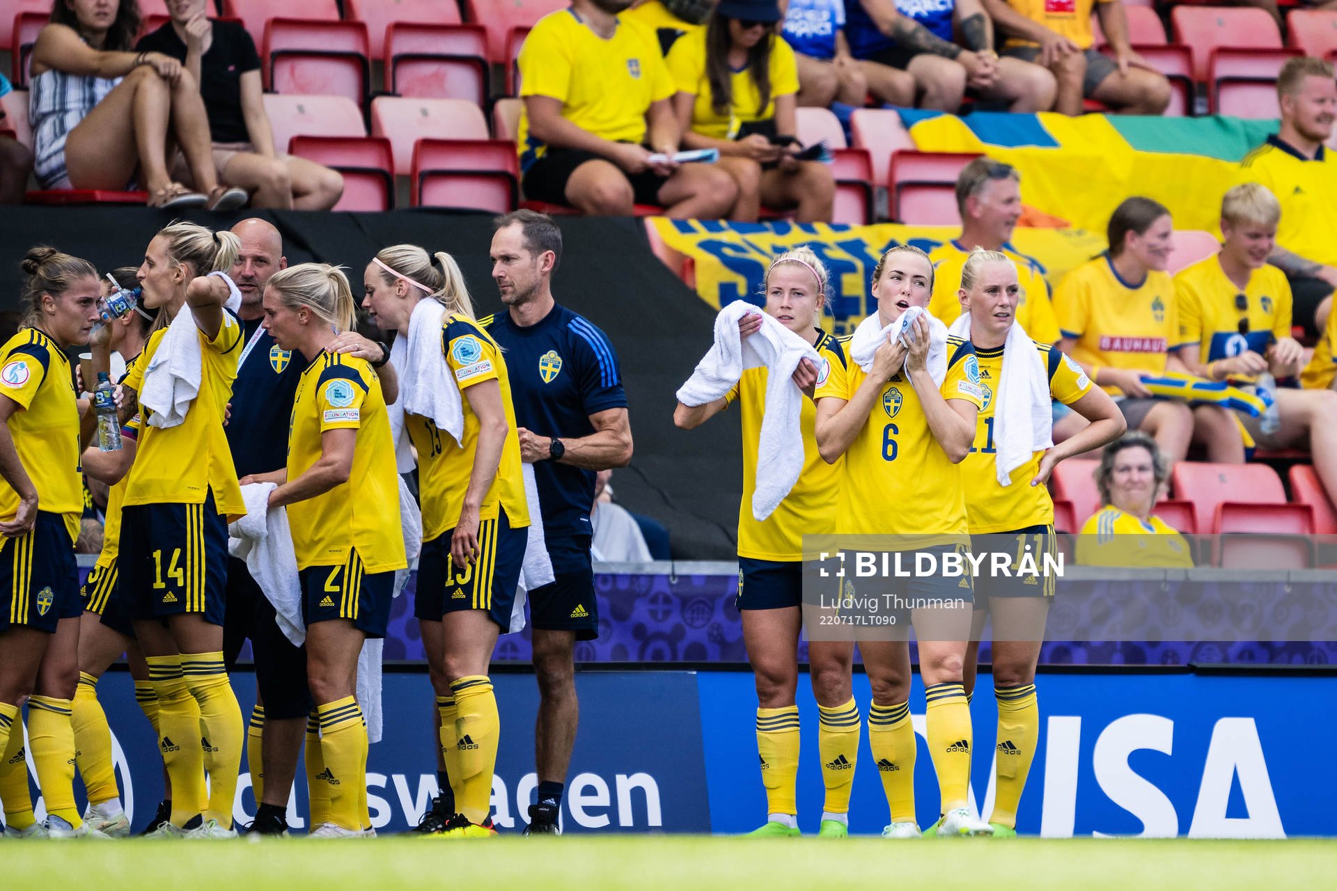 Hanna Glas, Magdalena Eriksson and Stina Blackstenius of
