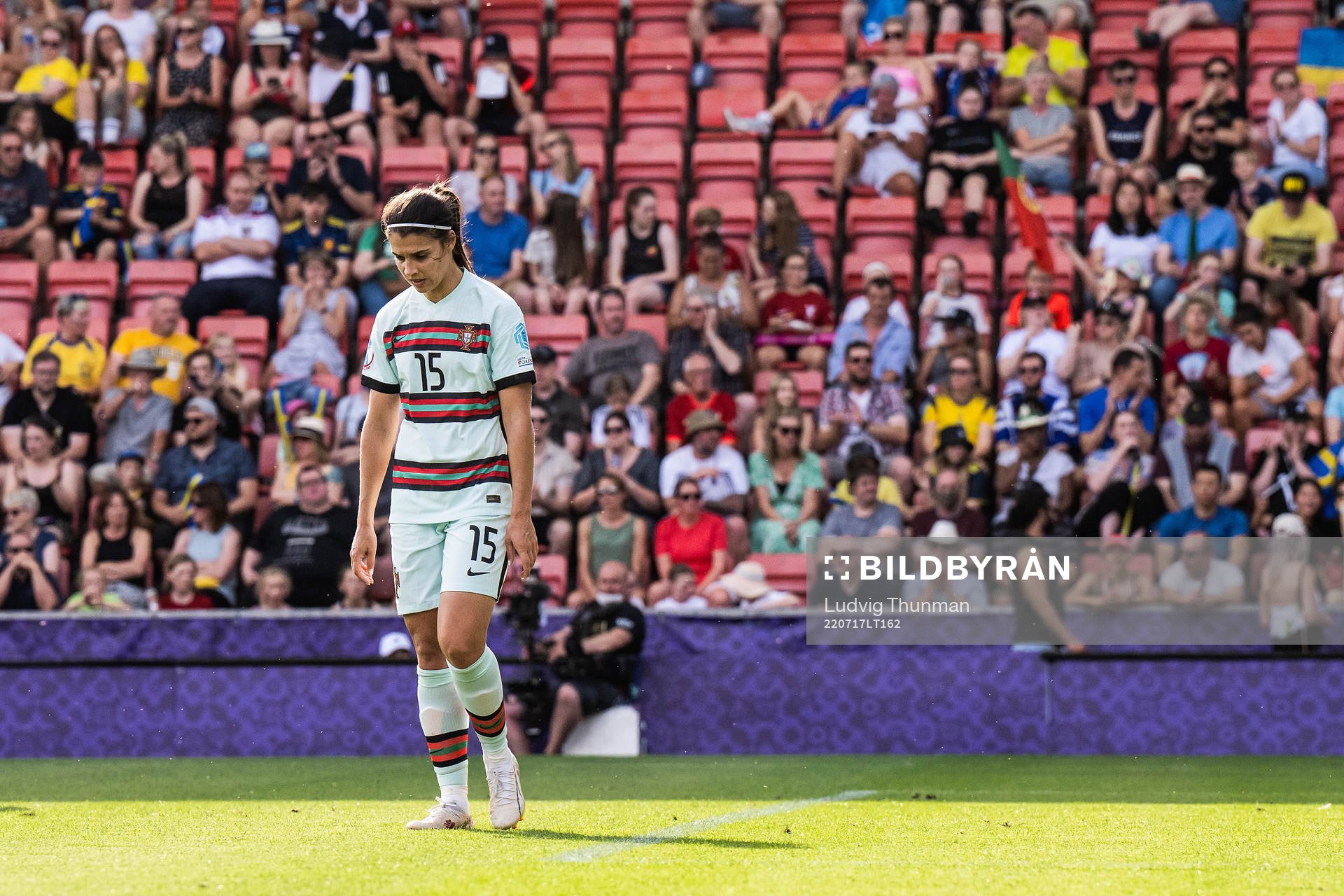 Carole Costa of Portugal looks dejected