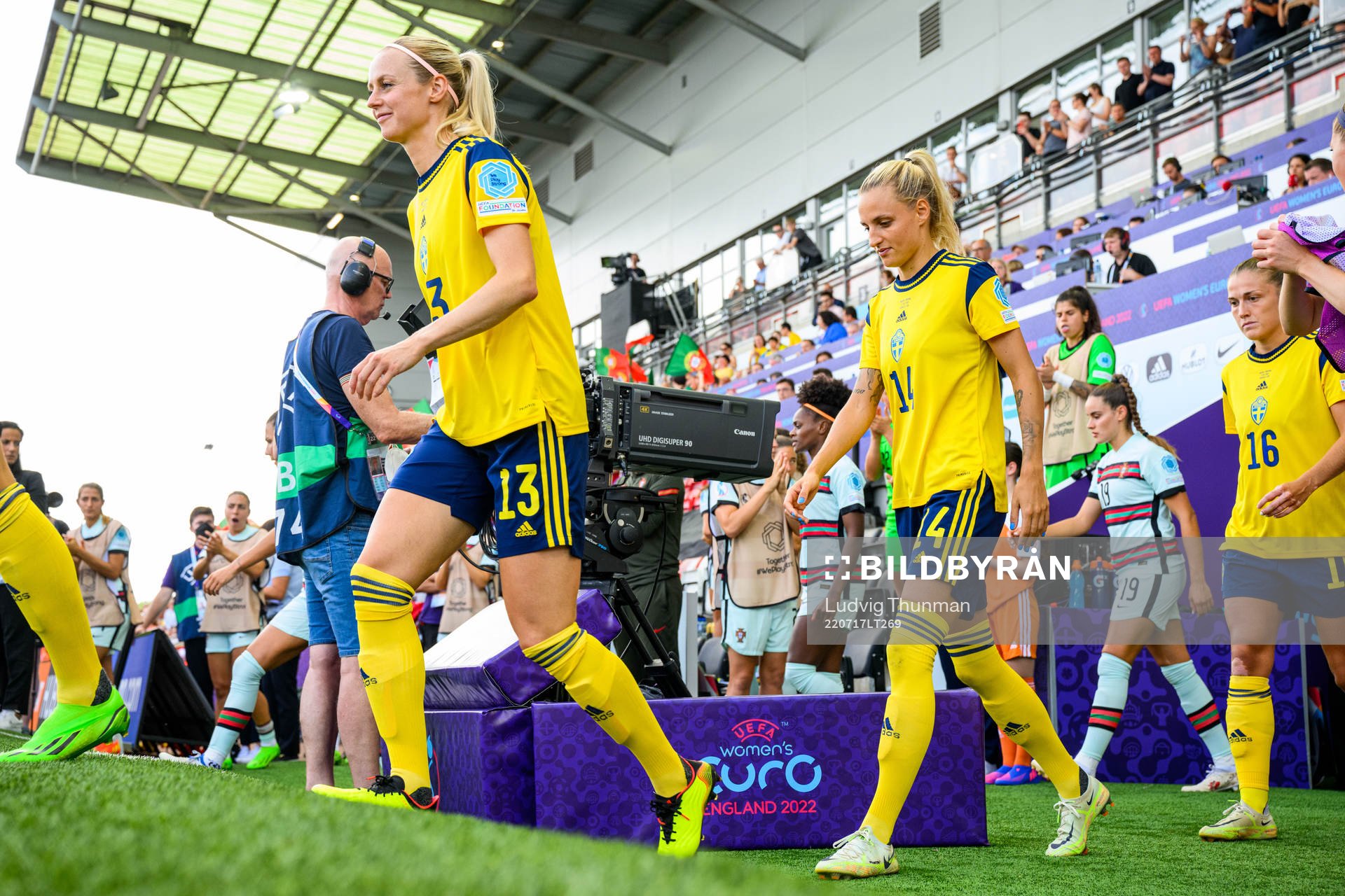 Amanda Ilestedt and Nathalie Björn of Sweden