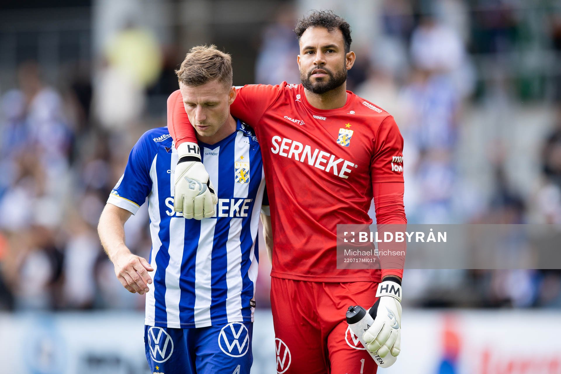 IFK Göteborgs Carl Johansson och målvakt Warner Hahn