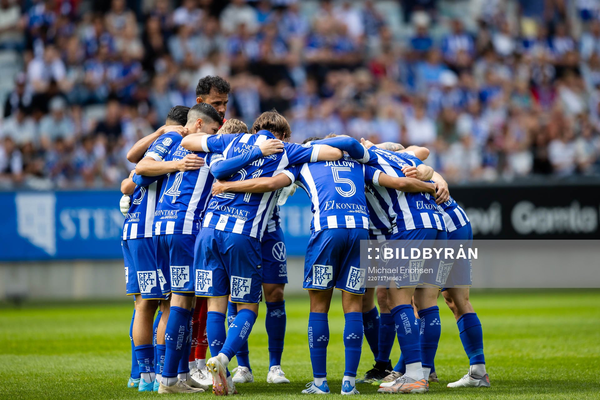 IFK Göteborg samlade innan fotbollsmatchen i Allsvenskan