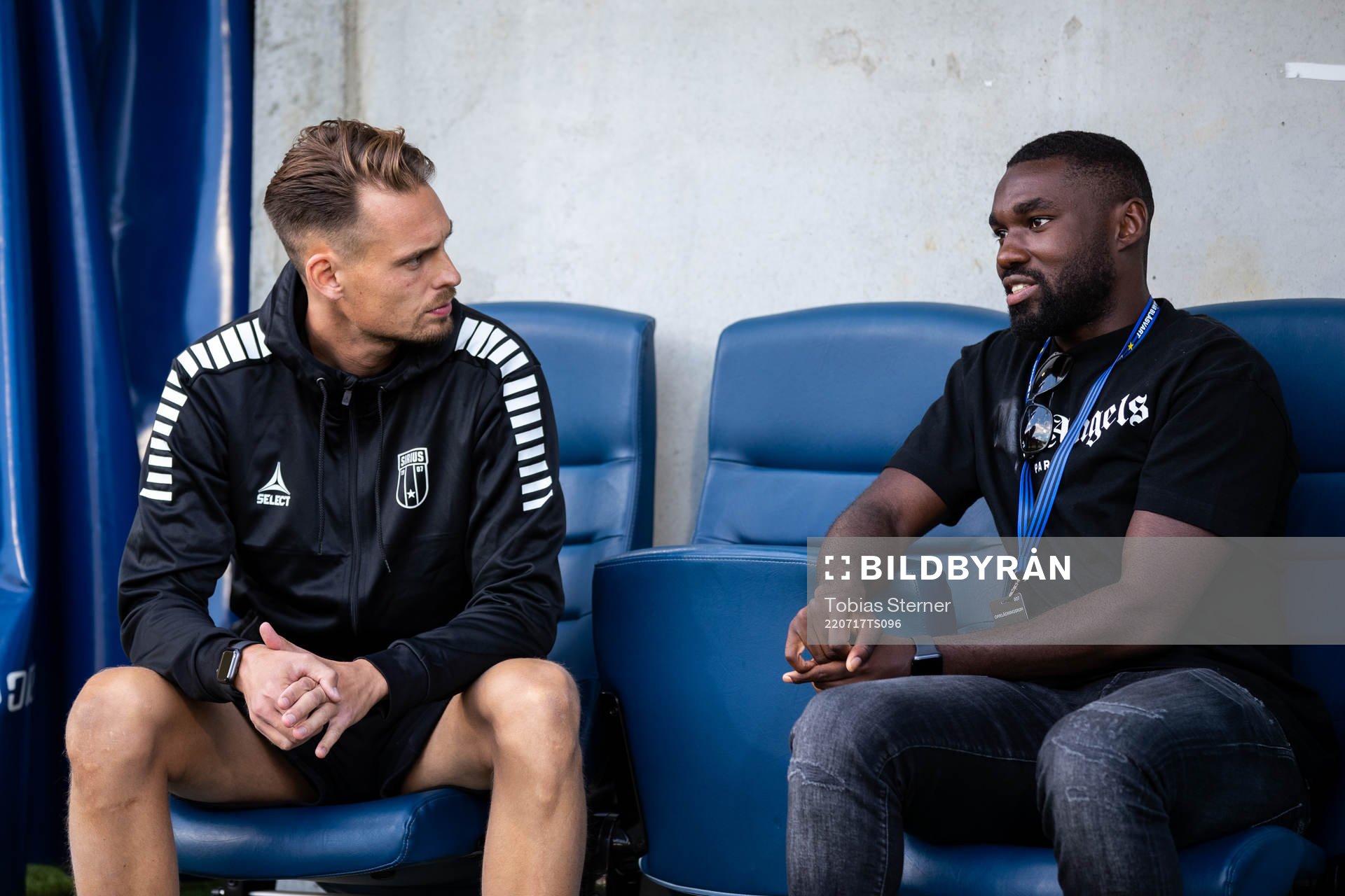 Sirius tränare Daniel Bäckström och Patrick Nwadike