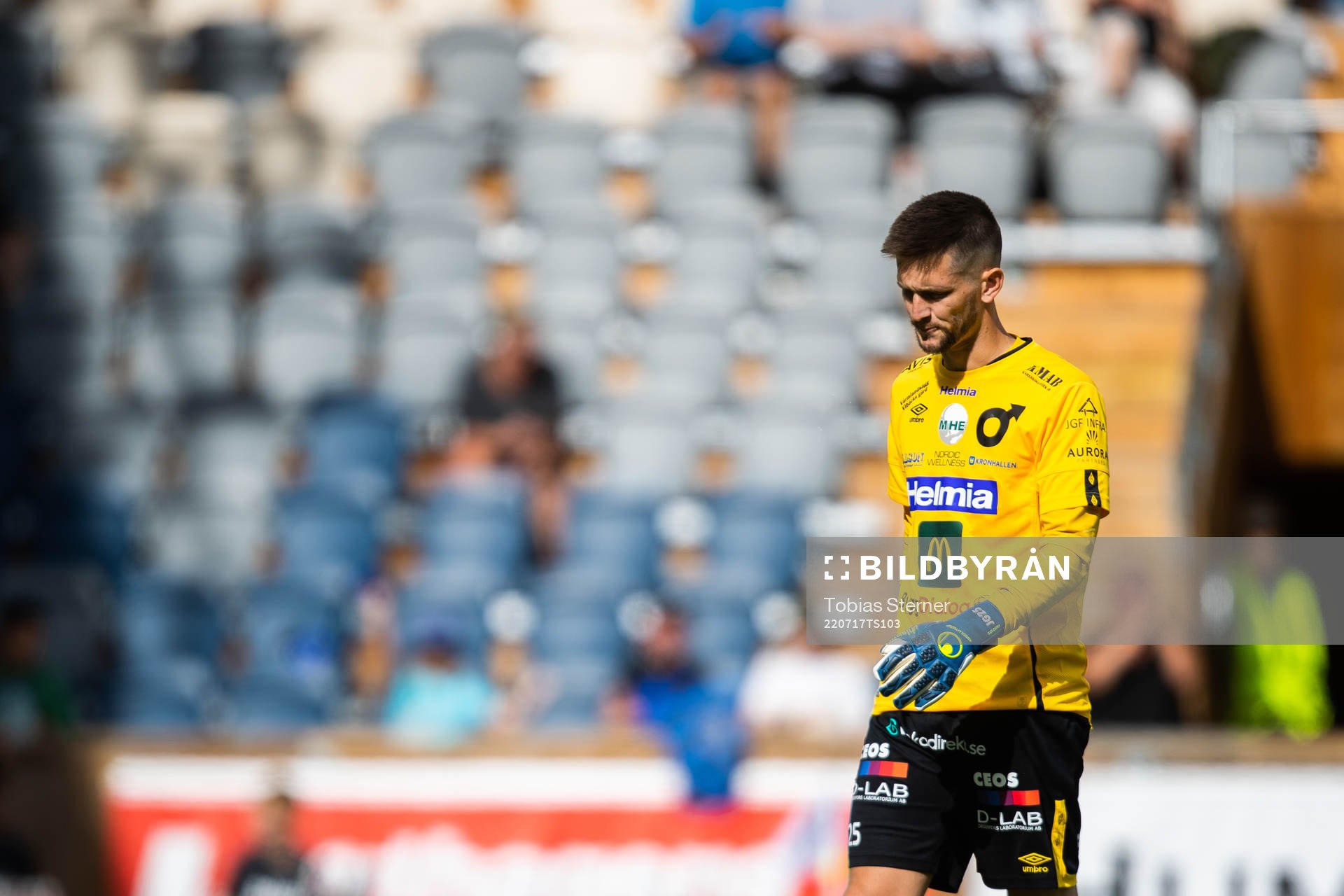 Degerfors målvakt Jeffrey Gal deppar