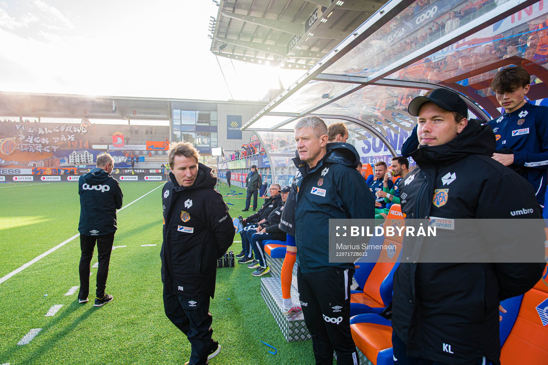 Roger Naustan, assistant coach of Aalesund, and Lars Arne