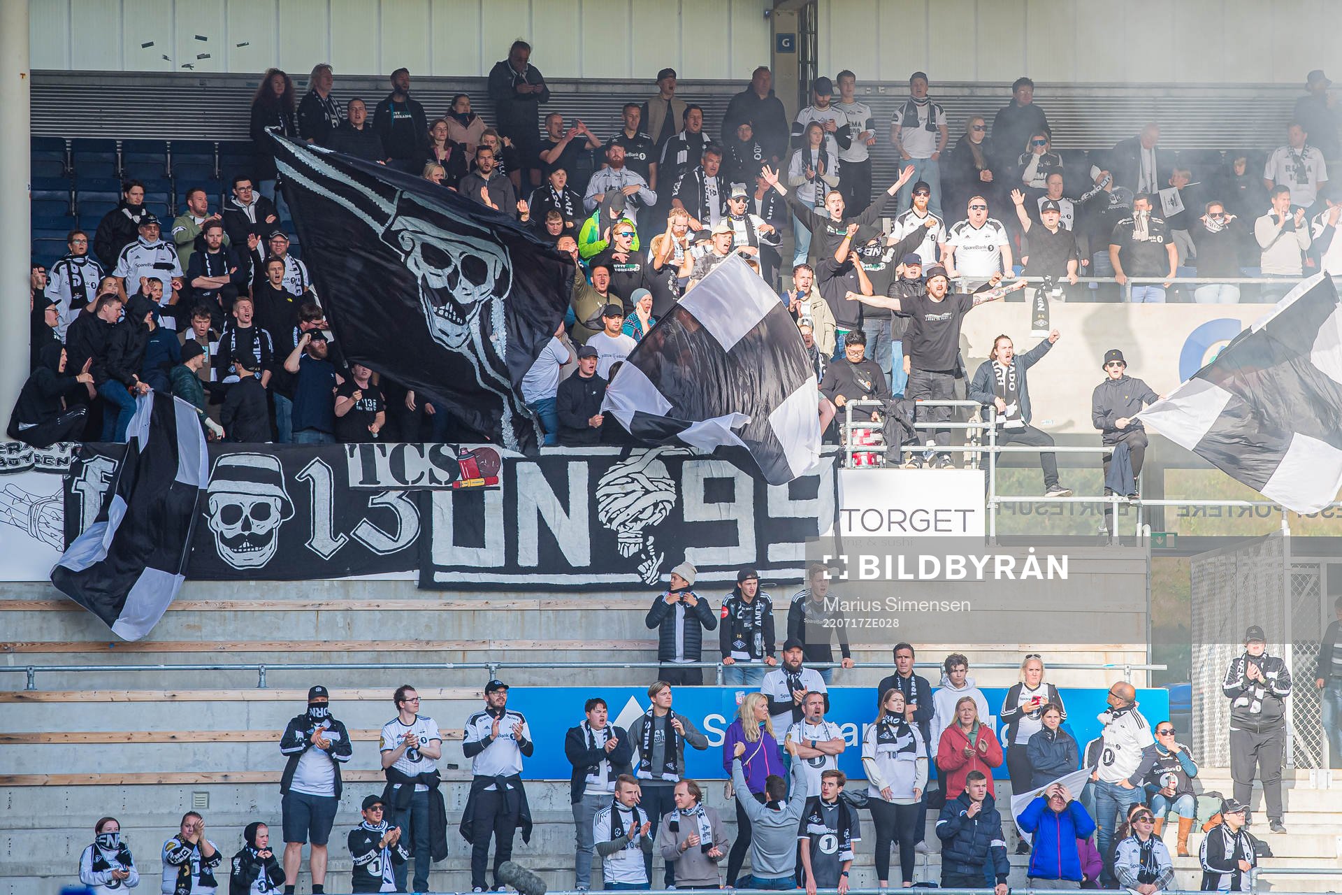 Spectators in the stands