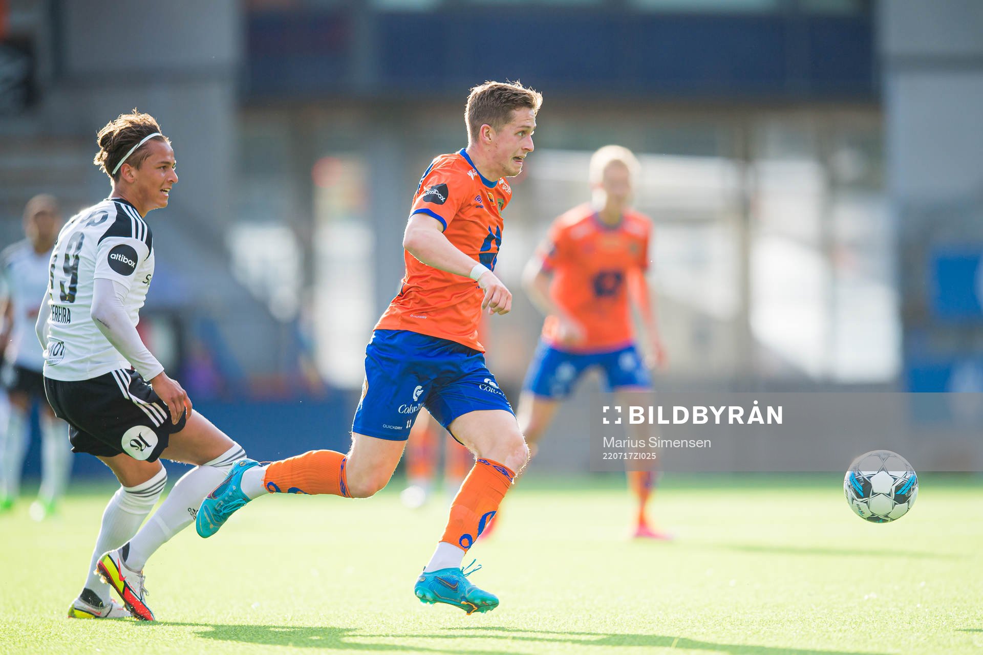 Simen Bolkan Nordli of Aalesund during the Eliteserien match between Aalesund and Rosenborg on July 17, 2022 in Ålesund.