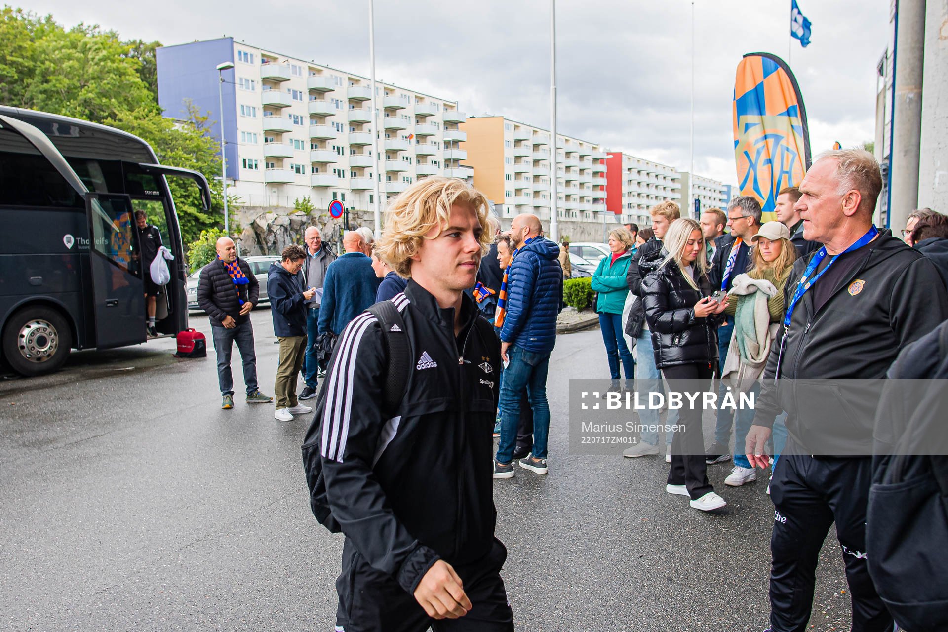 Edvard Sandvik Tagseth of Rosenborg arrives