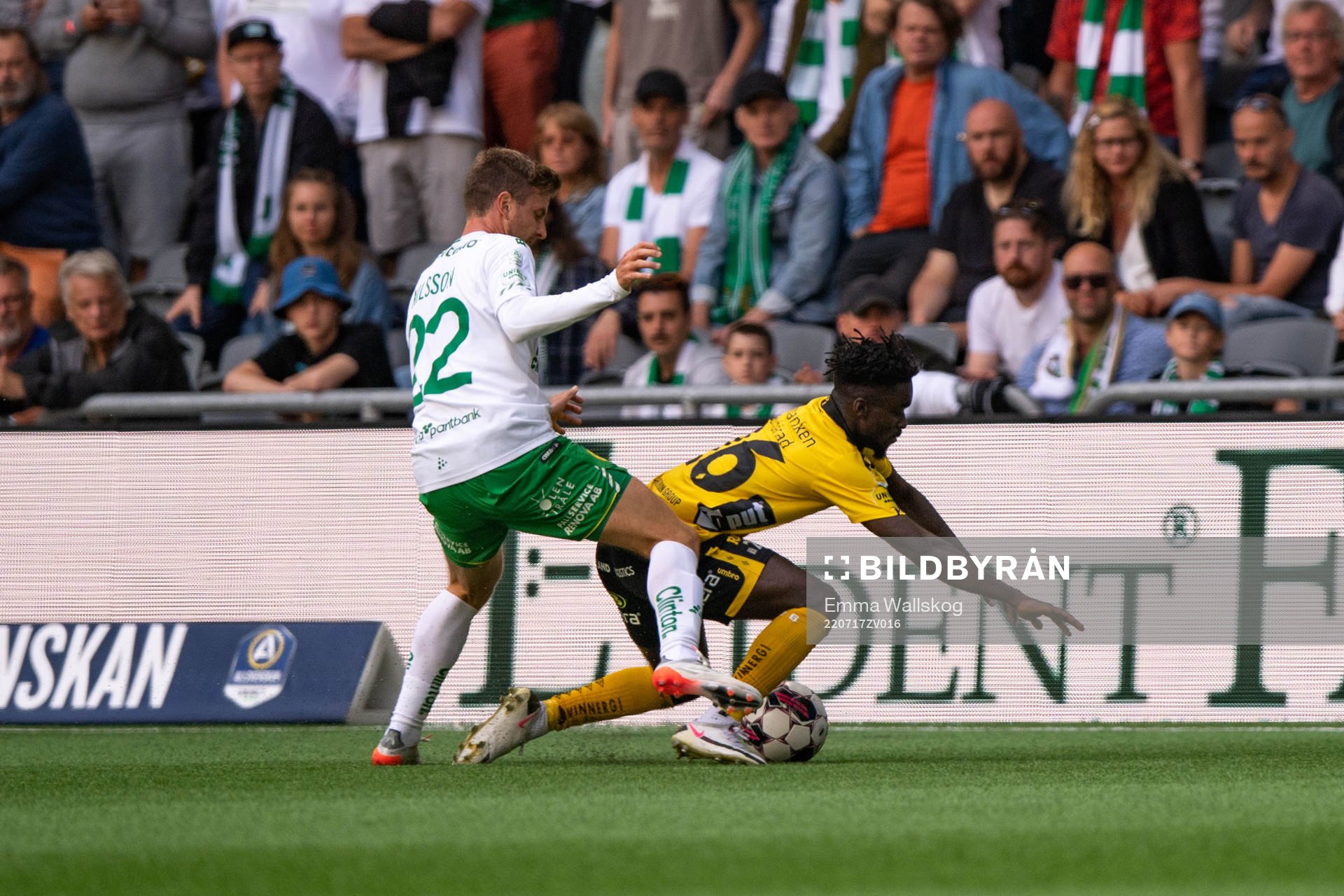 Hammarbys Joel Nilsson och Elfsborgs Emmanuel Boateng
