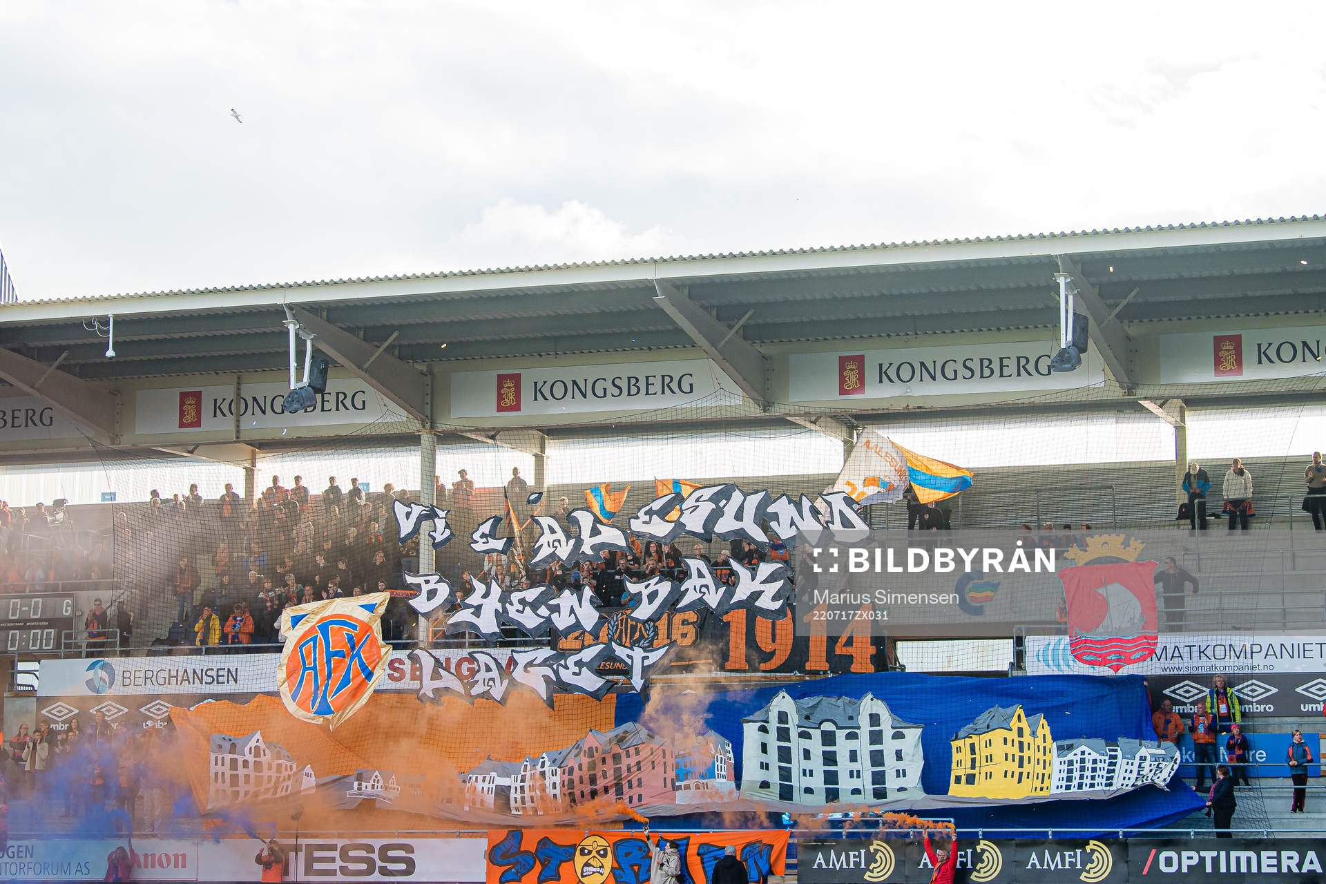 Spectators in the stands