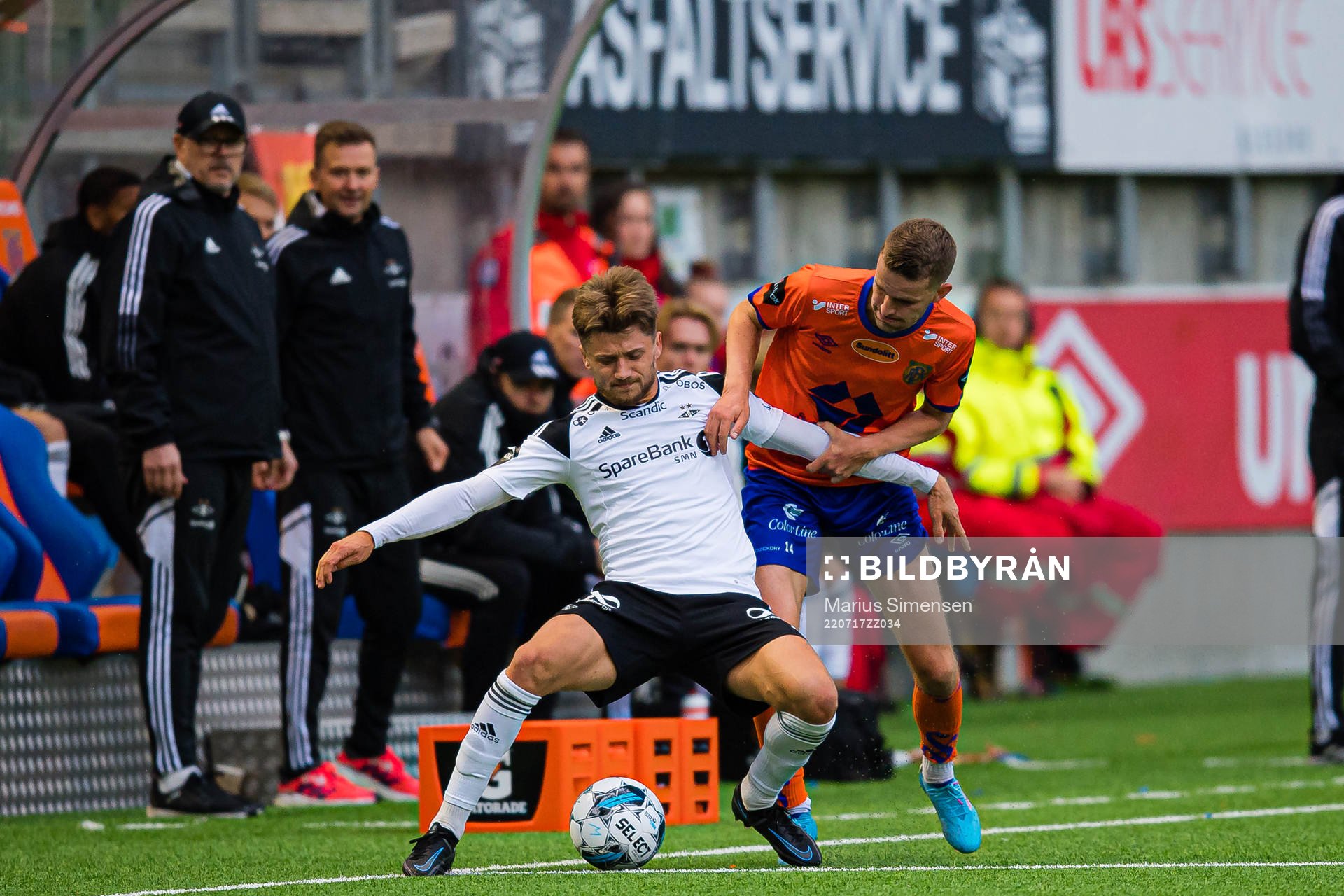Vebjørn Alvestad Hoff of Rosenborg and Torbjørn Kallevåg