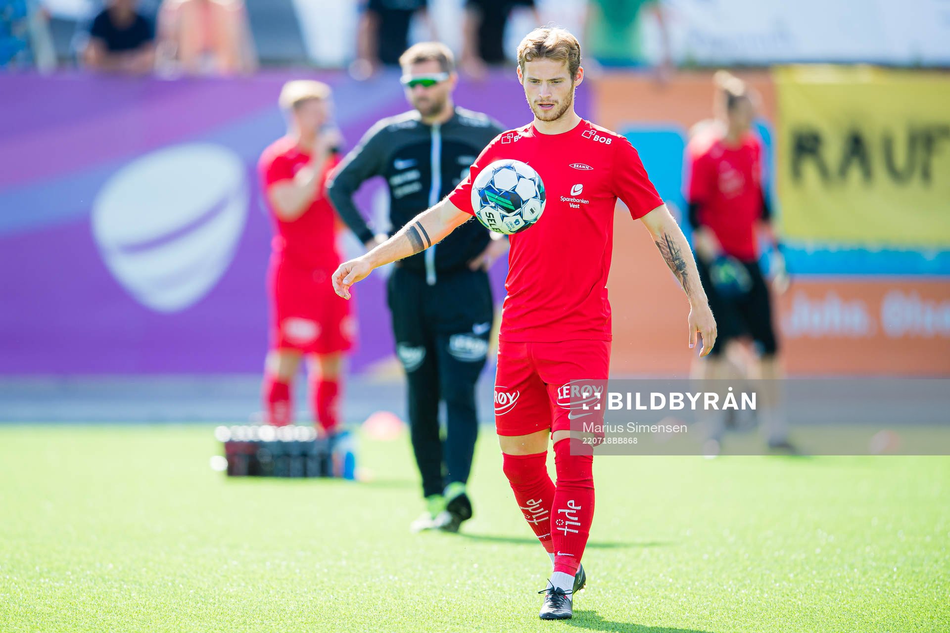 Ole Didrik Blomberg of Brann warms up