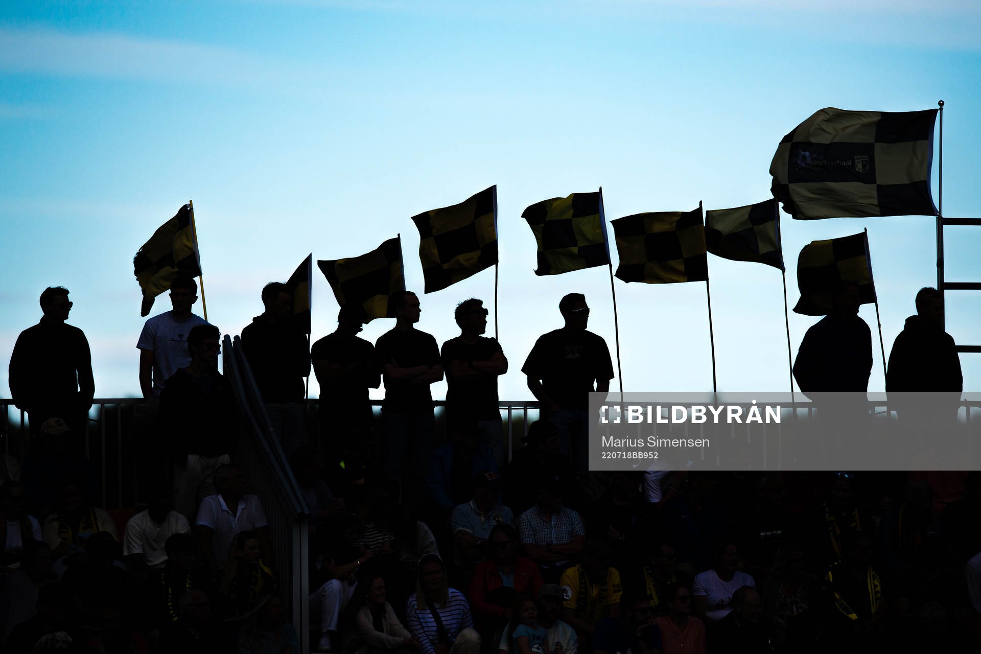 Spectators in the stands