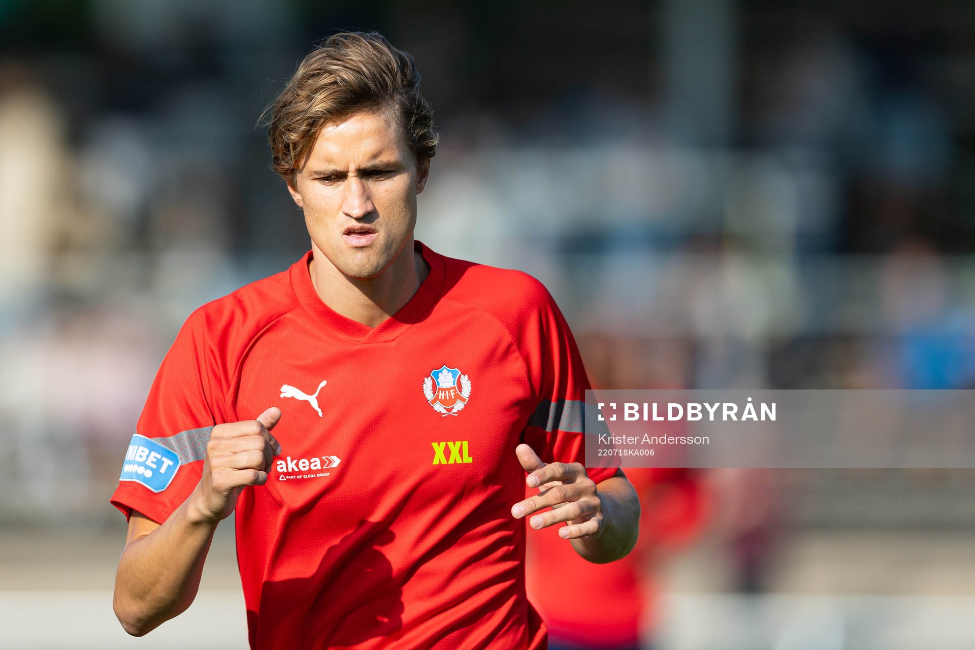 Helsingborgs Thomas Rogne före fotbollsmatchen i