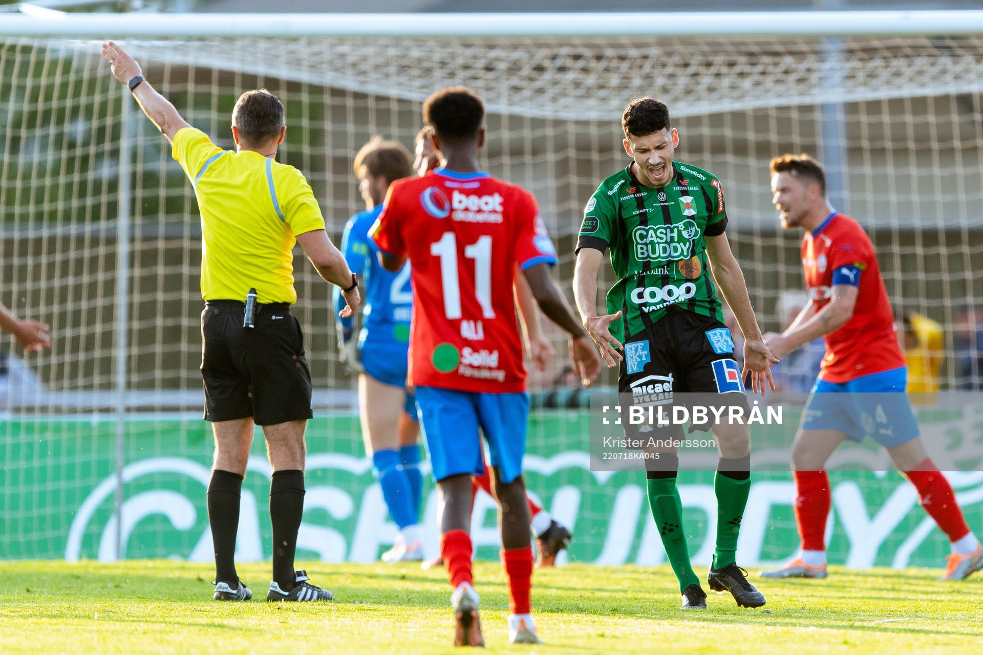 Varbergs Dion Krasniqi reagerar