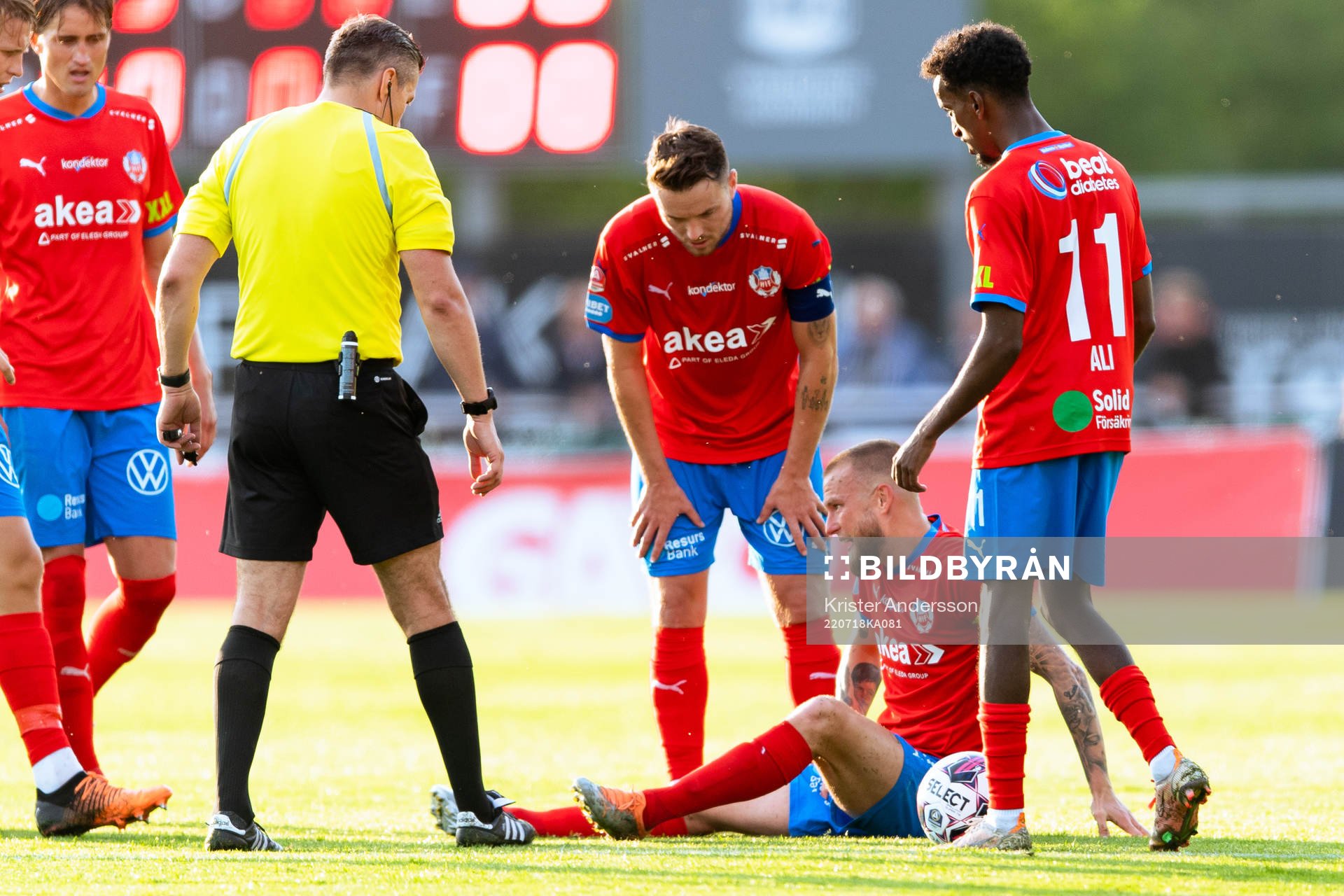 Helsingborgs Alexander Faltsetas har ont