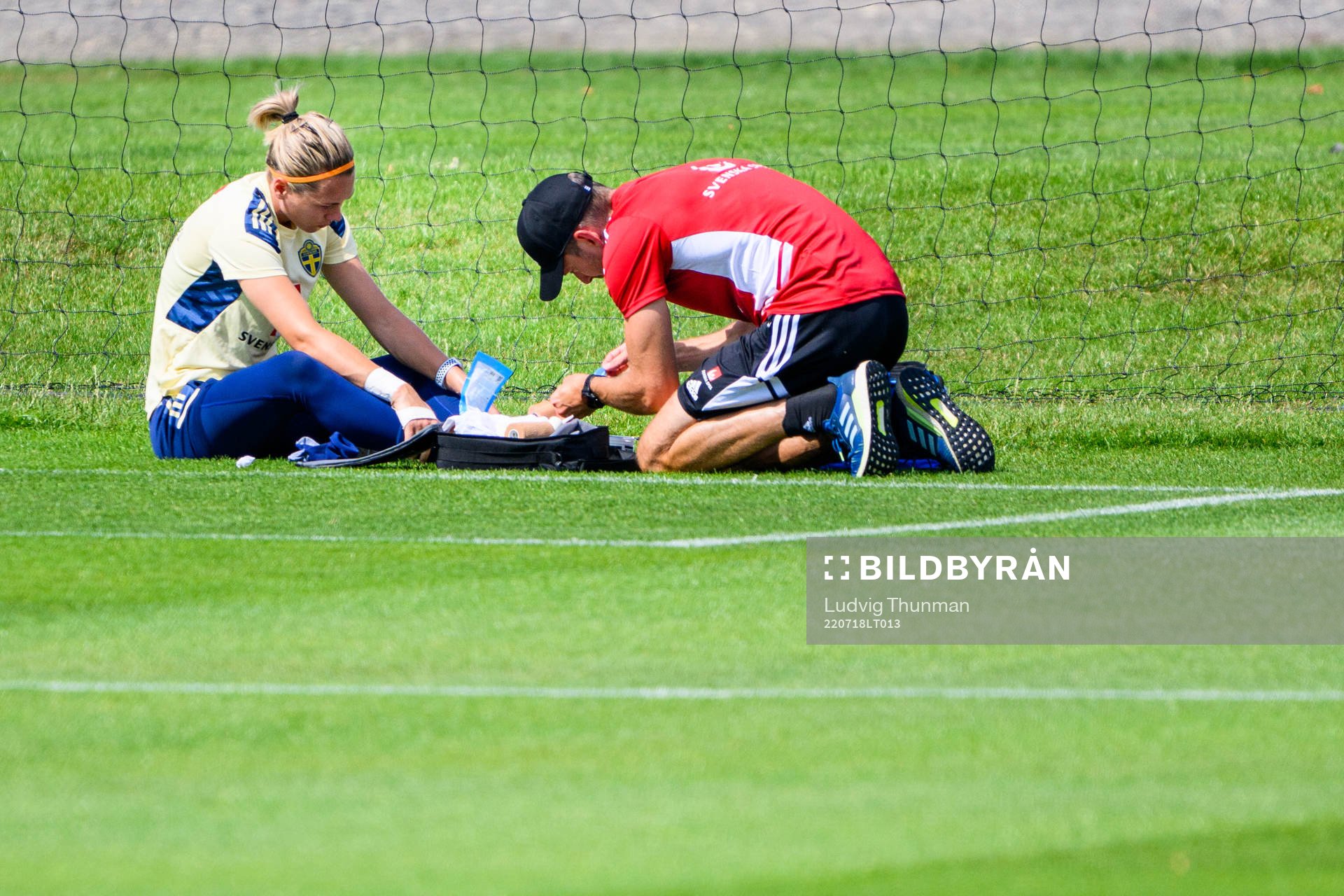 Goalkeeper Jennifer Falk of the Swedish women's national
