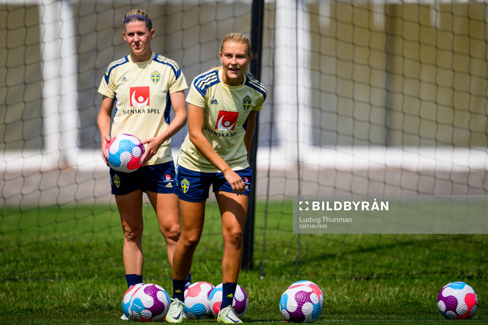 Olivia Schough and Amanda Nilden of the Swedish women's