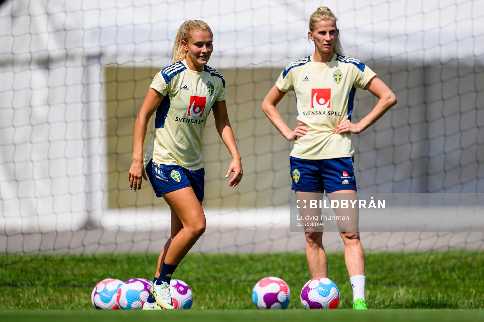 Amanda Nilden and Sofia Jakobsson of the Swedish women's