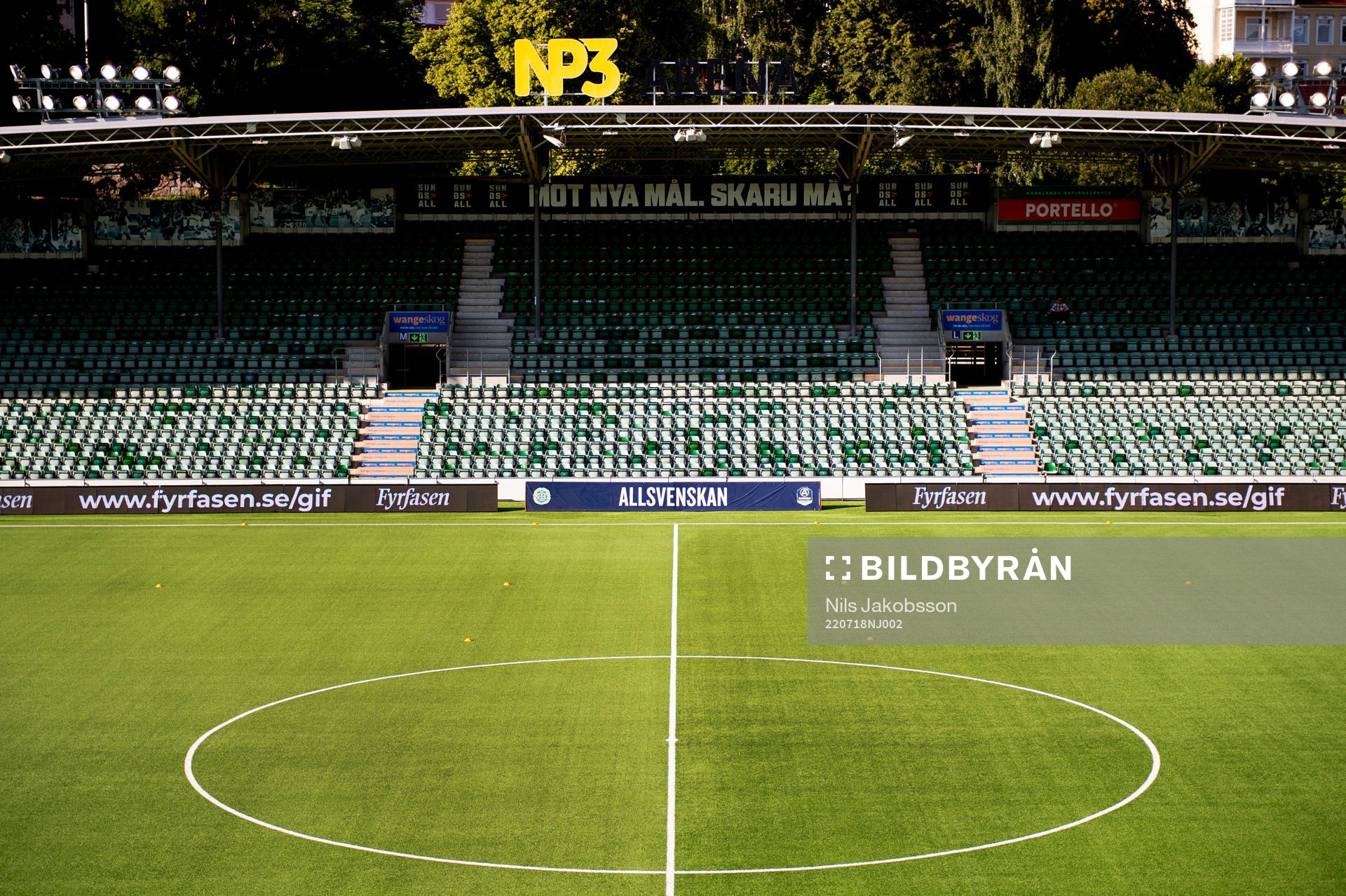 NP3 arena innan fotbollsmatchen i Allsvenskan mellan GIF