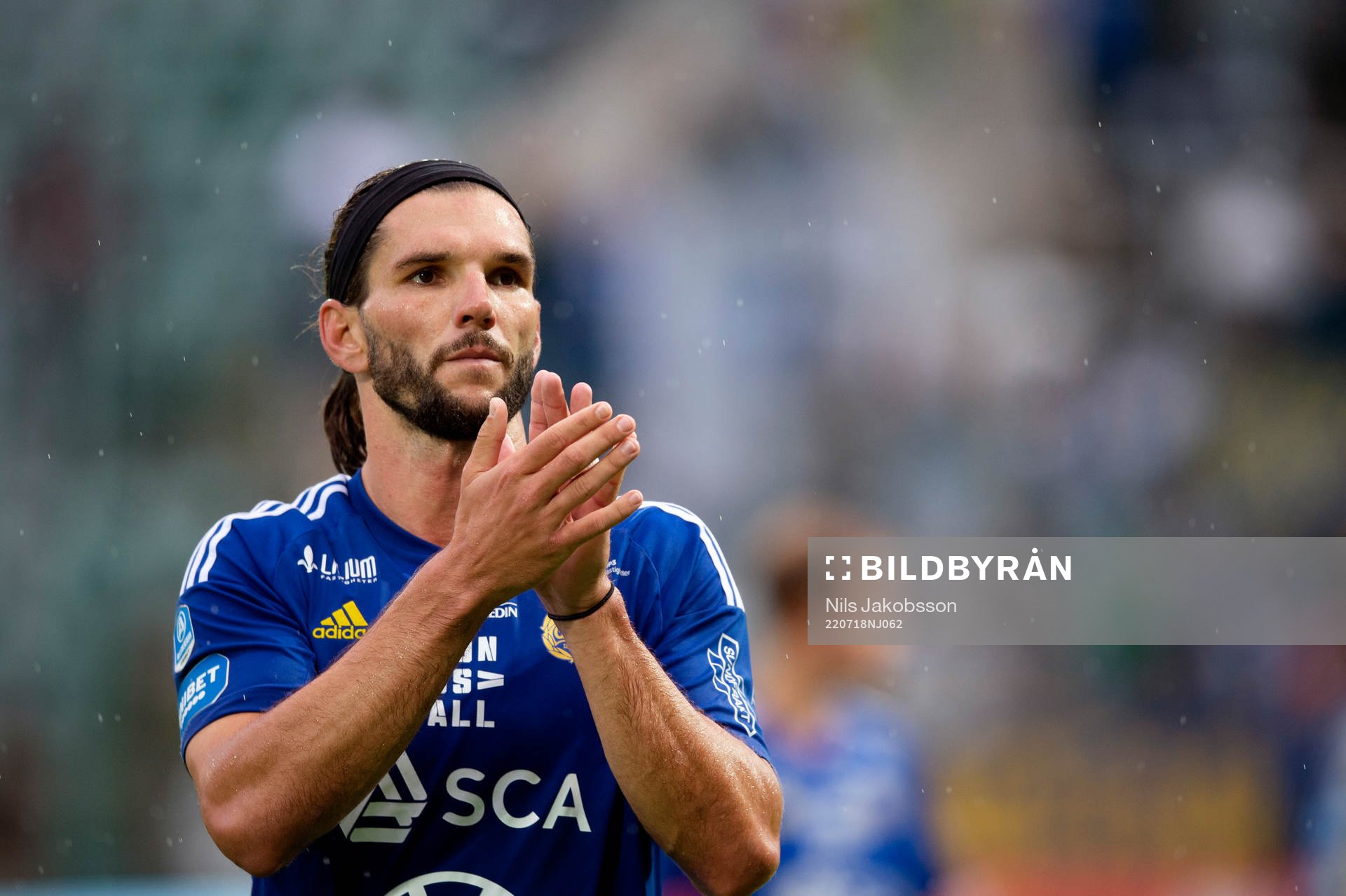 GIF Sundsvalls Forrest Lasso under fotbollsmatchen i Allsvenskan mellan GIF Sundsvall och Häcken den 18 juli 2022 i Sundsvall. 