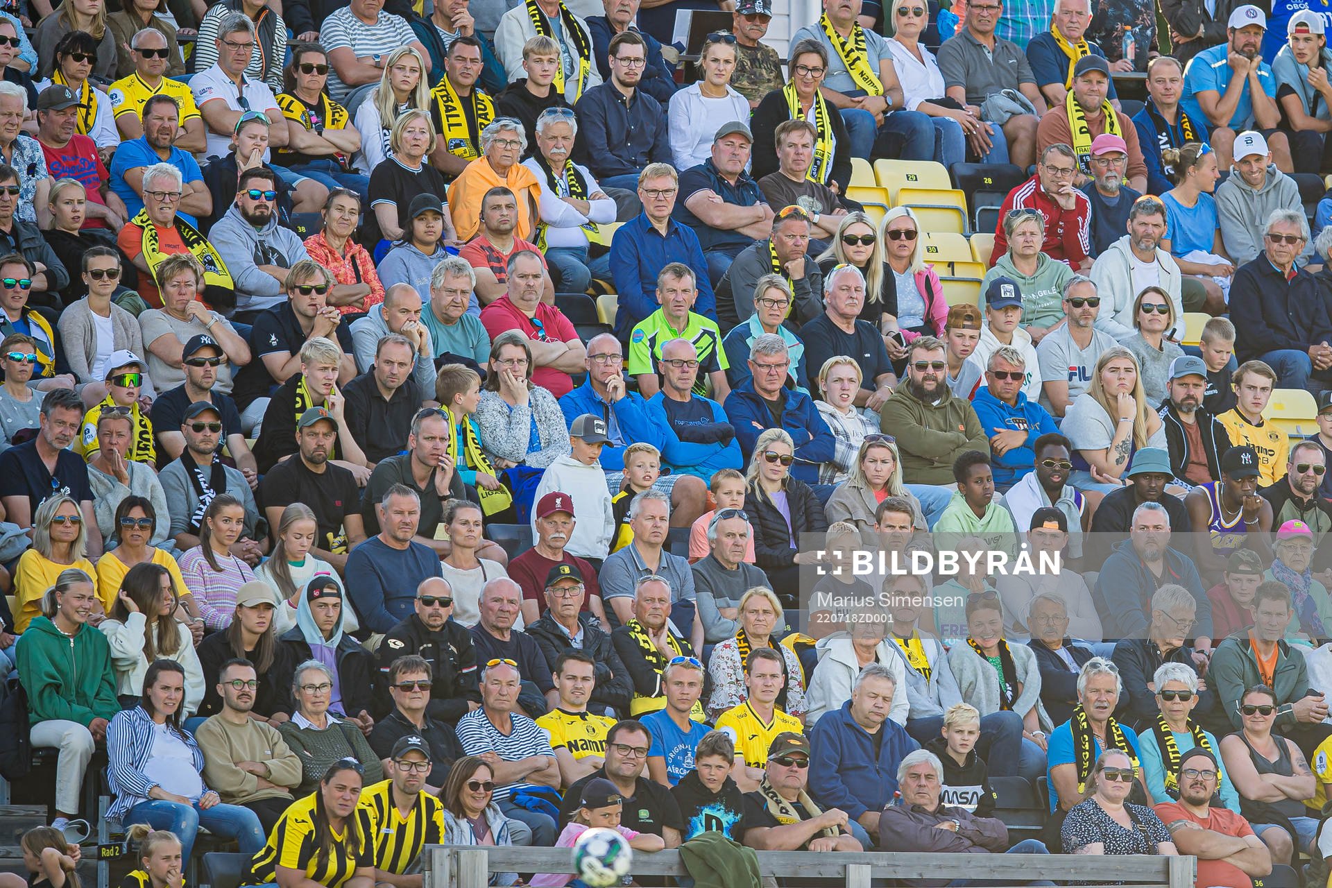 Spectators in the stands