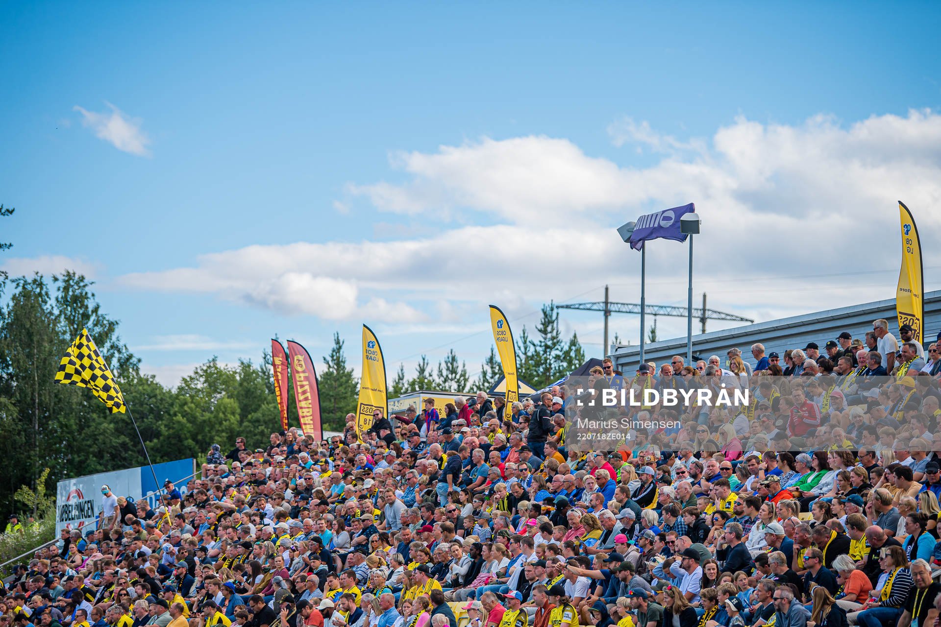 Spectators in the stands