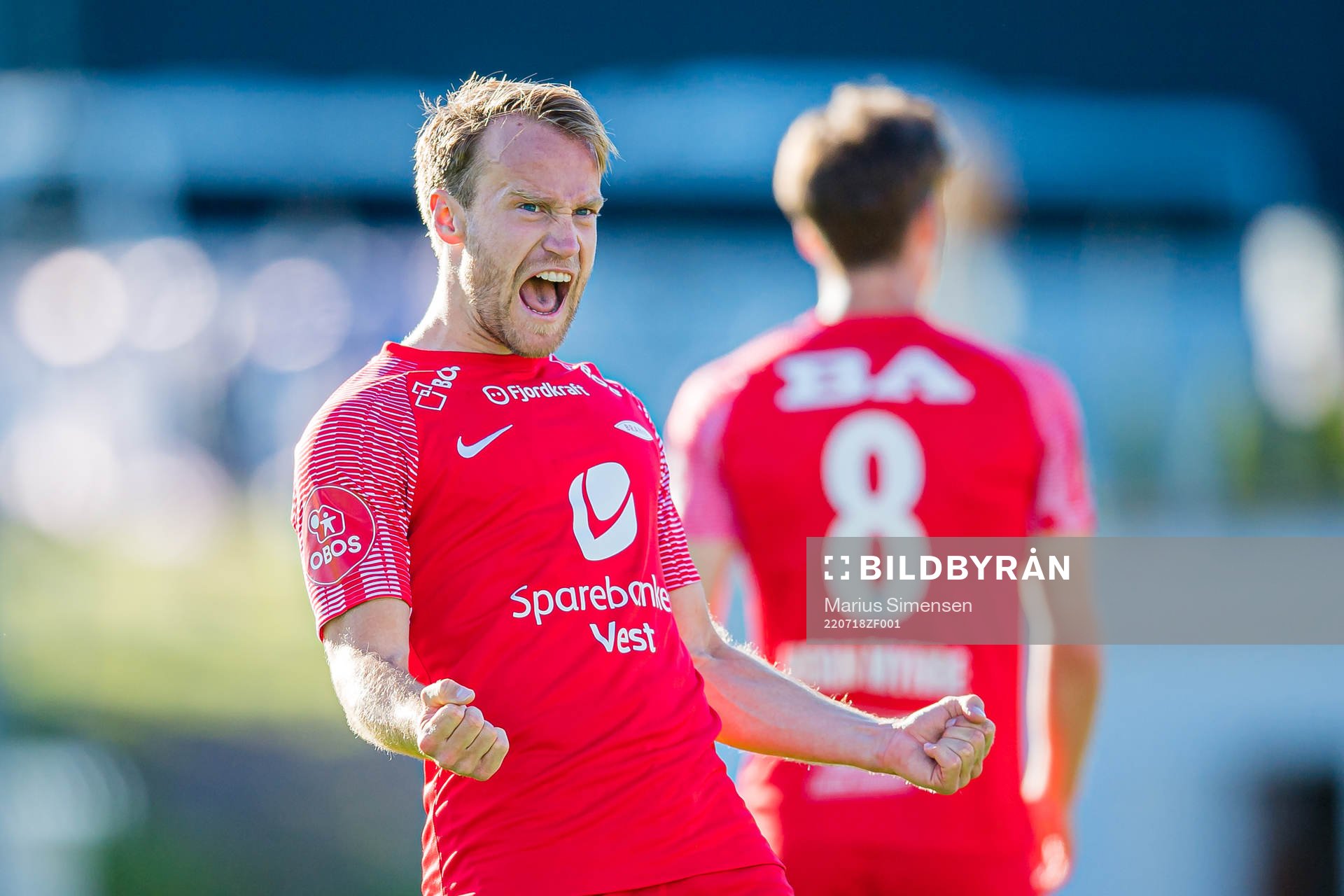 Bård Finne of Brann celebrates