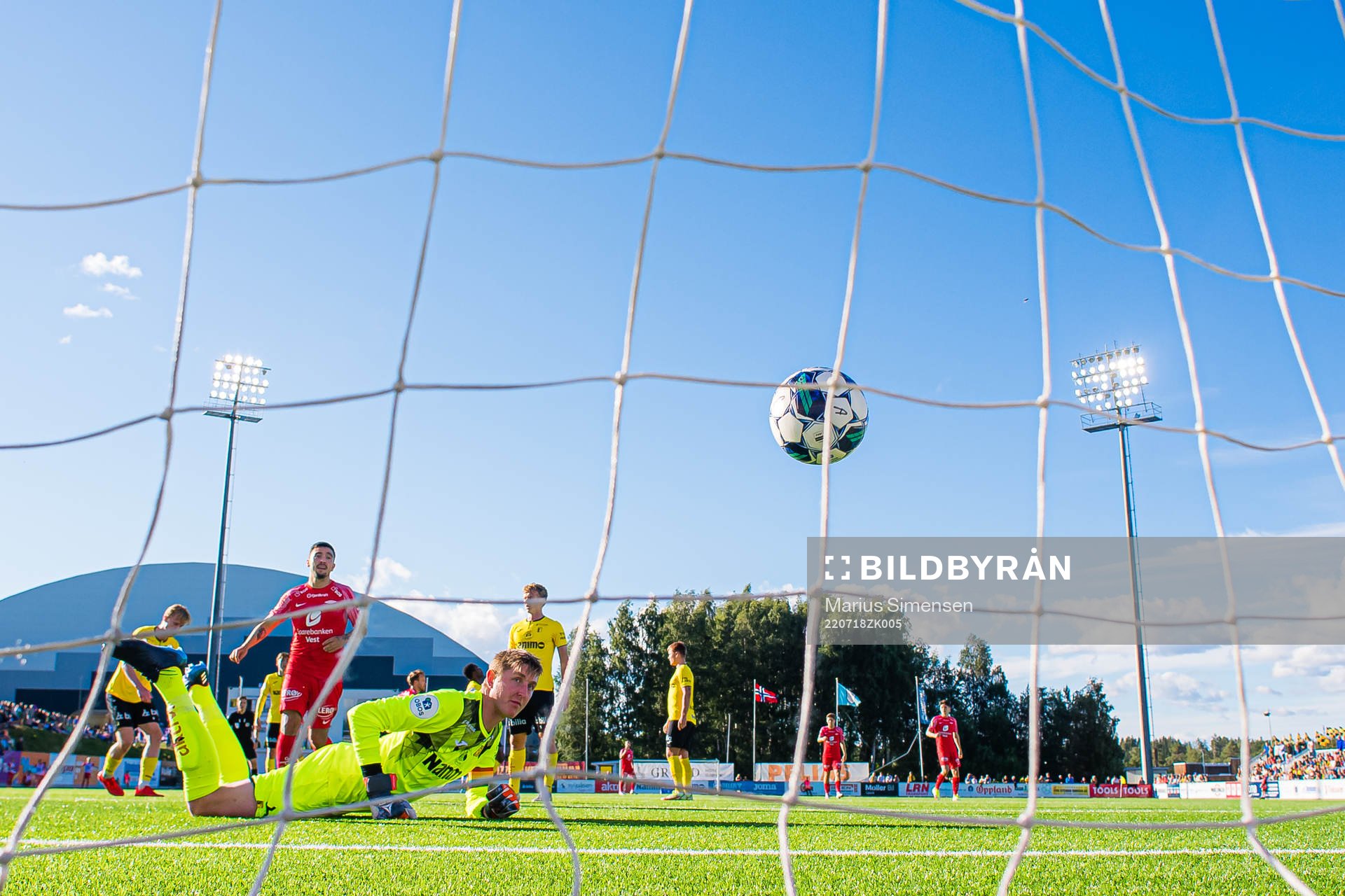 Bård Finne of Brann scores the 0-3 goal