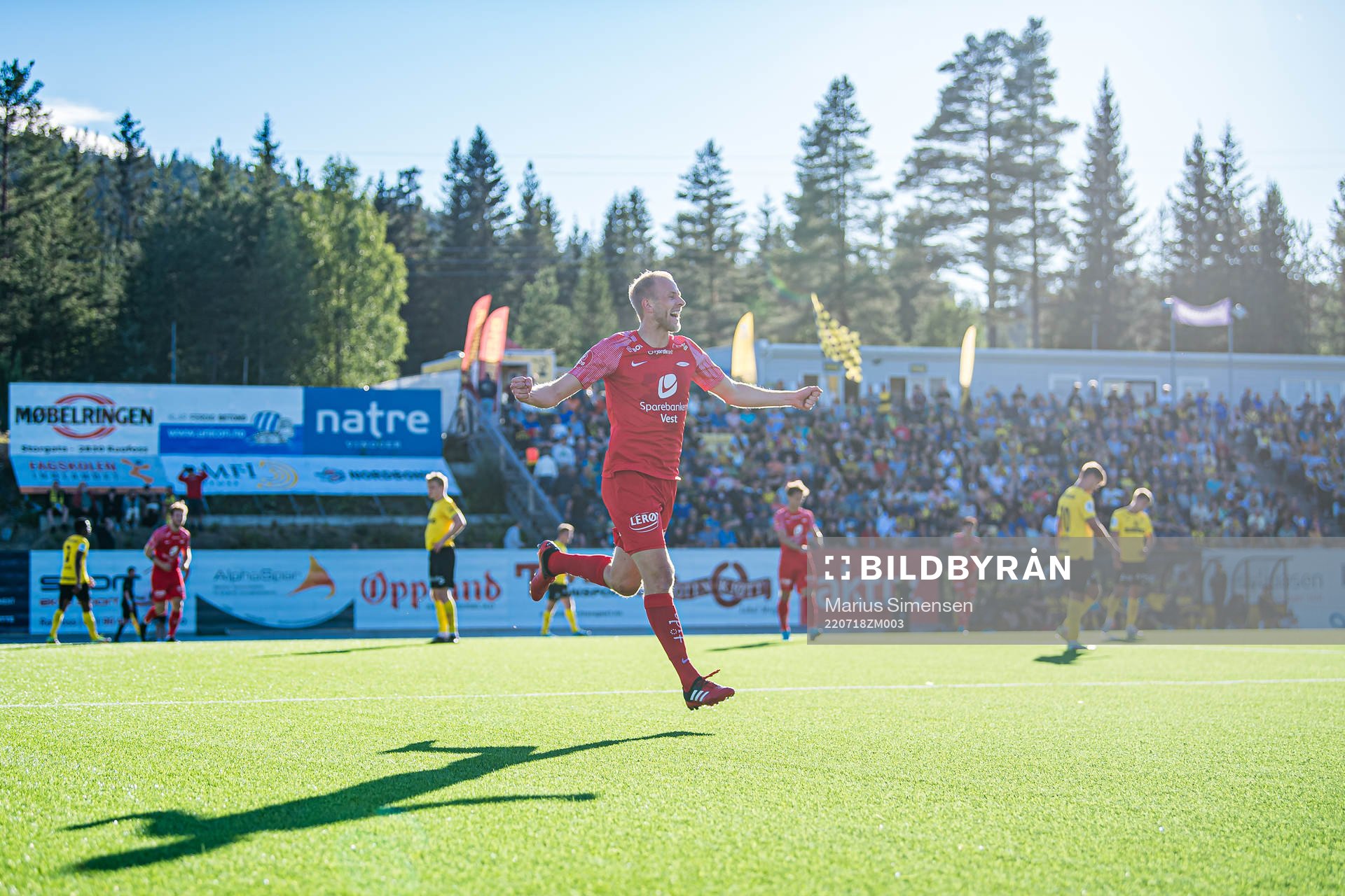 Vegard Leikvoll Moberg of Brann celebrates