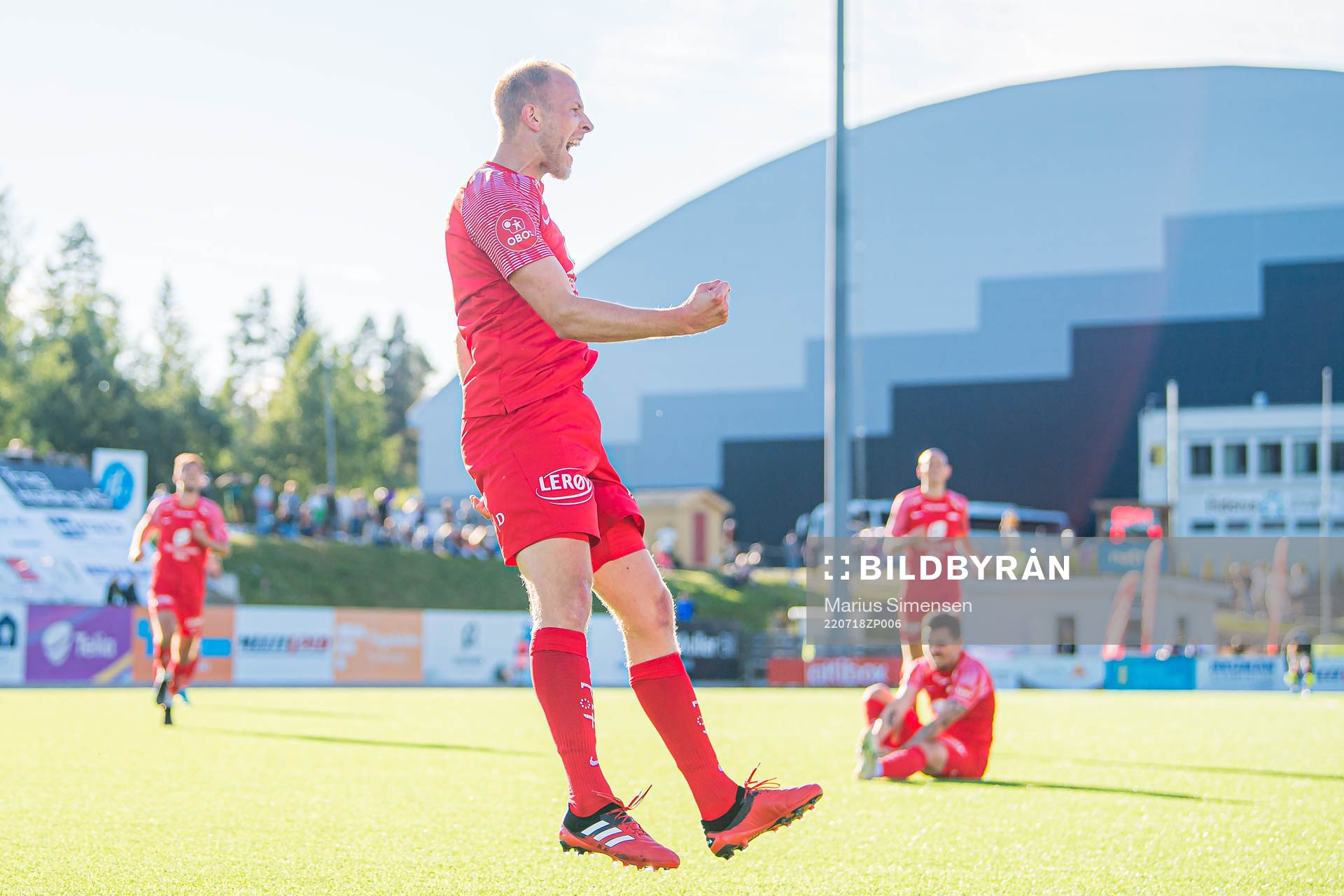 Vegard Leikvoll Moberg of Brann celebrates