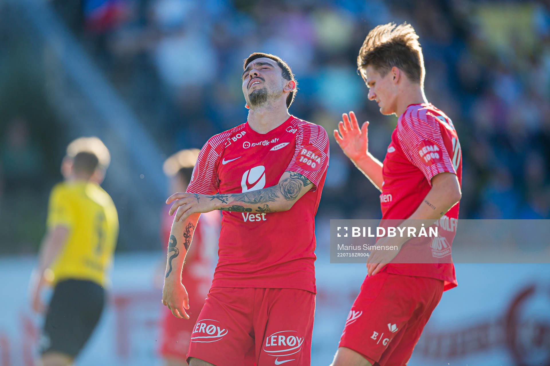 Niklas Fernando Nygaard Castro of Brann reacts