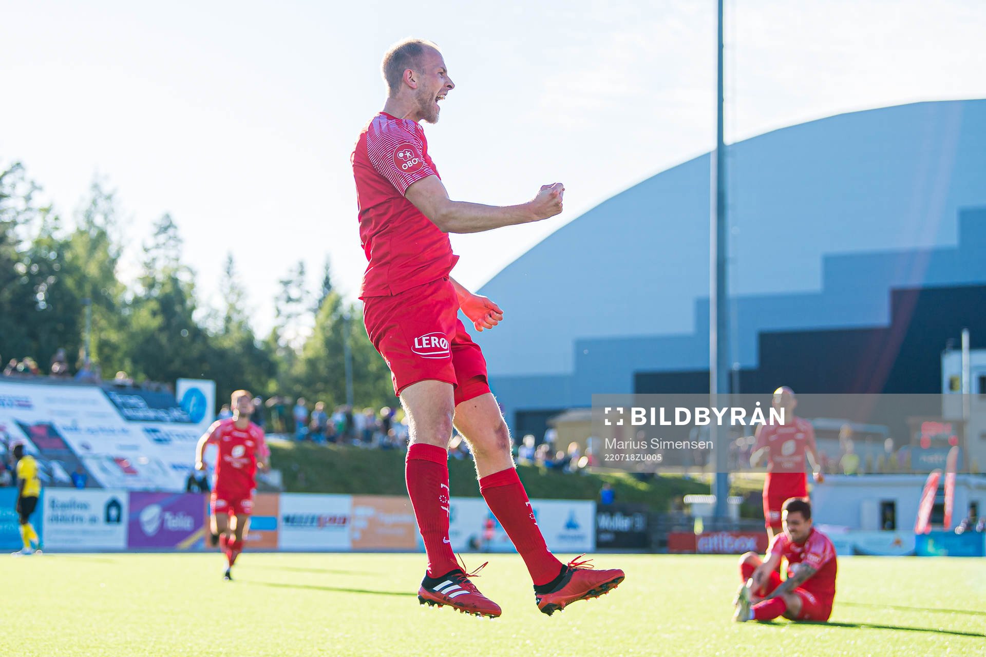 Vegard Leikvoll Moberg of Brann celebrates