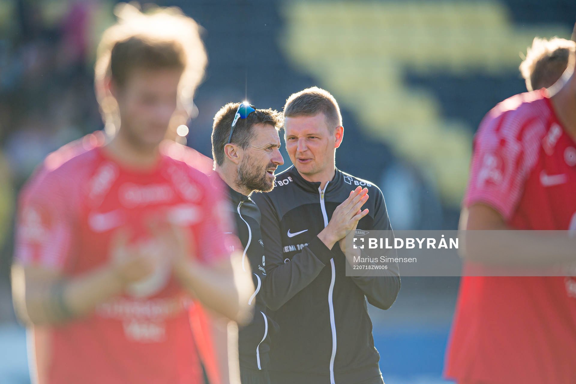 Eirik Horneland, head coach of Brann, and Erik Huseklepp,