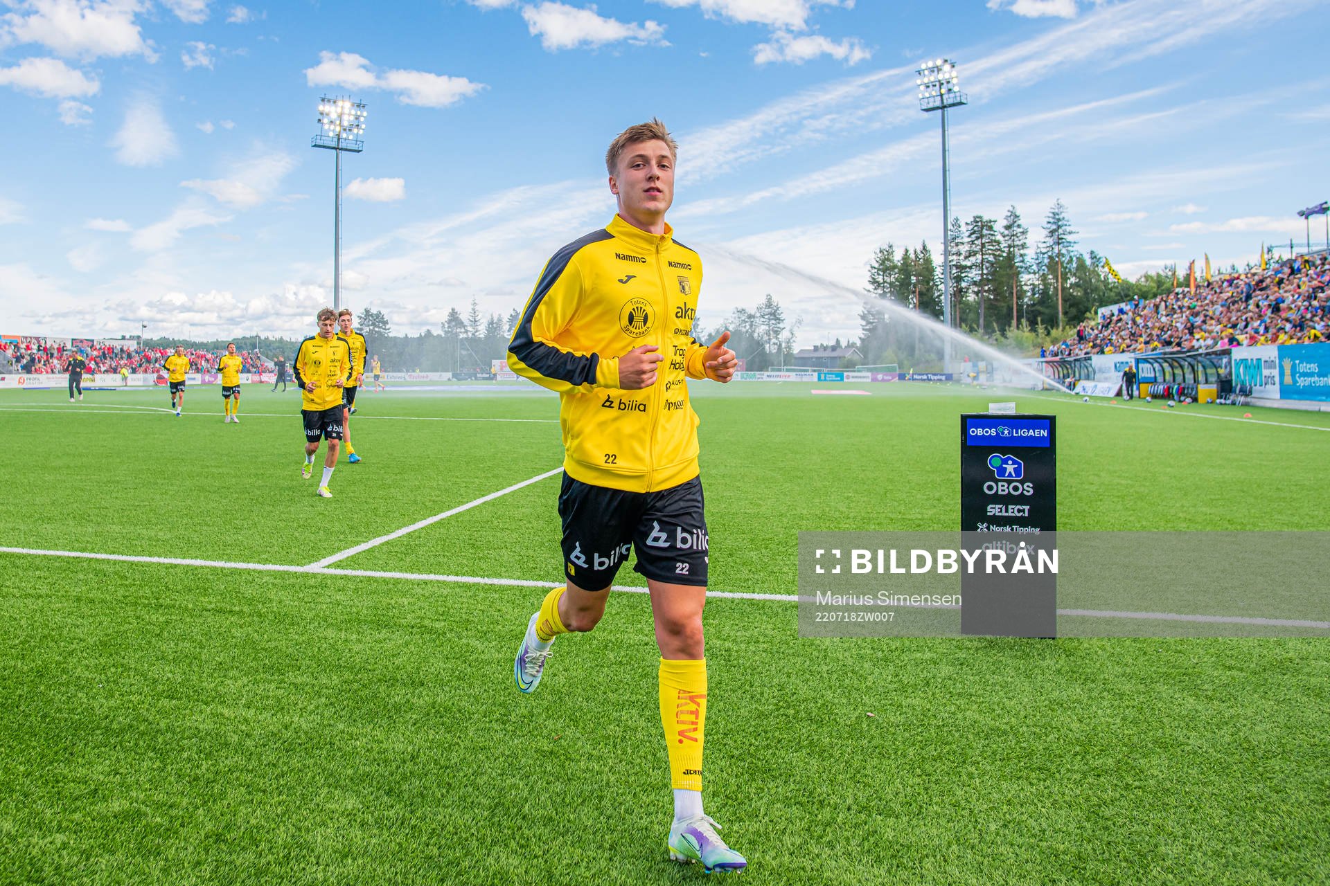 Markus Seehusen Karlsbakk of Raufoss ahead of the OBOS-ligaen match between Raufoss and Brann on July 18, 2022 in Raufoss.