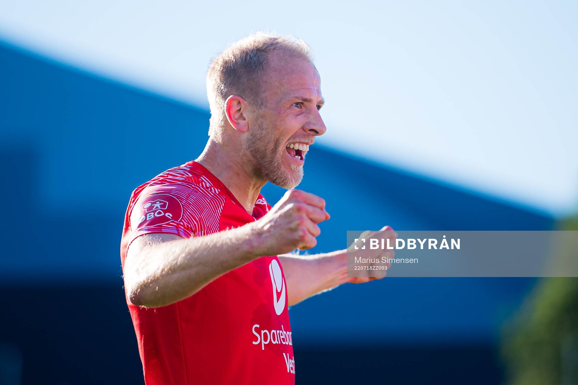 Vegard Leikvoll Moberg of Brann celebrates