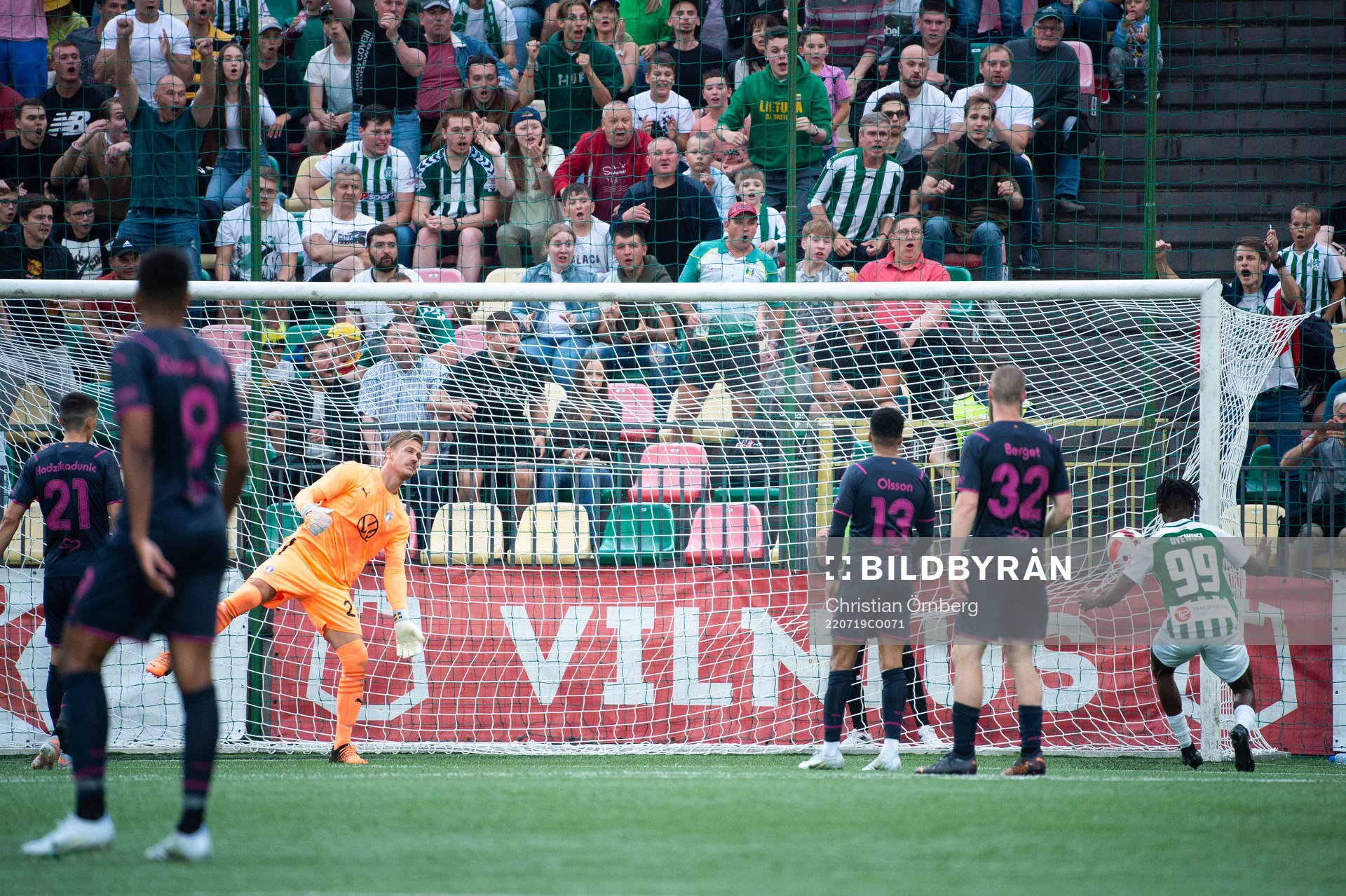 Goalkeeper Johan Dahlin of Malmö FF looks dejected