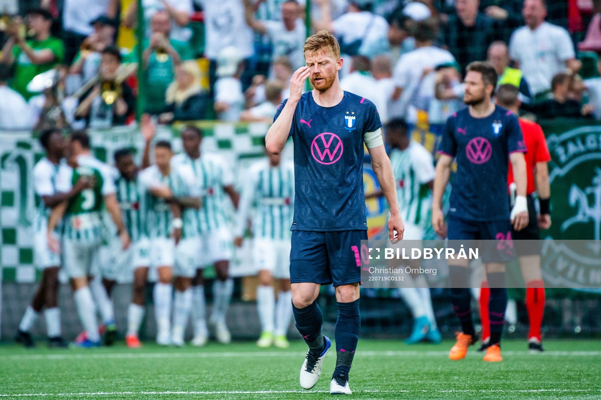 Anders Christiansen of Malmö FF looks dejected