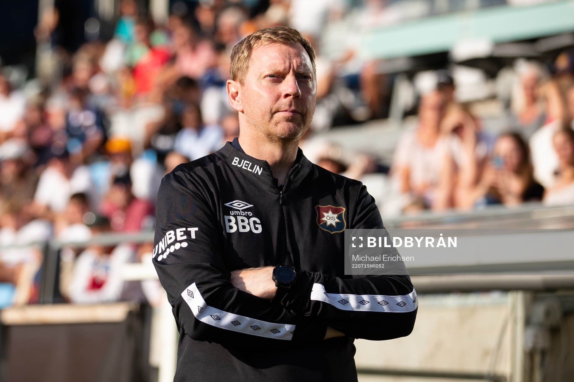 Örgrytes tränare Brynjar Gunnarsson innan fotbollsmatchen