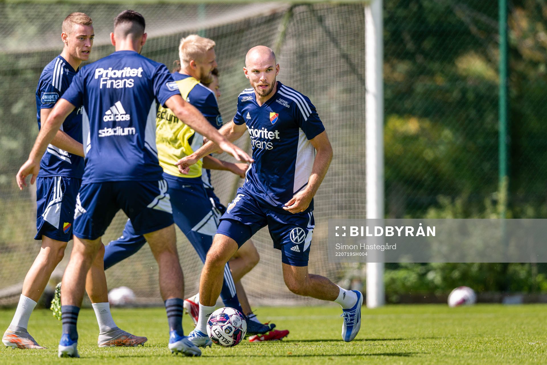 Marcus Danielson under en träning med Djurgården den 19 juli 2022 i Stockholm. 
